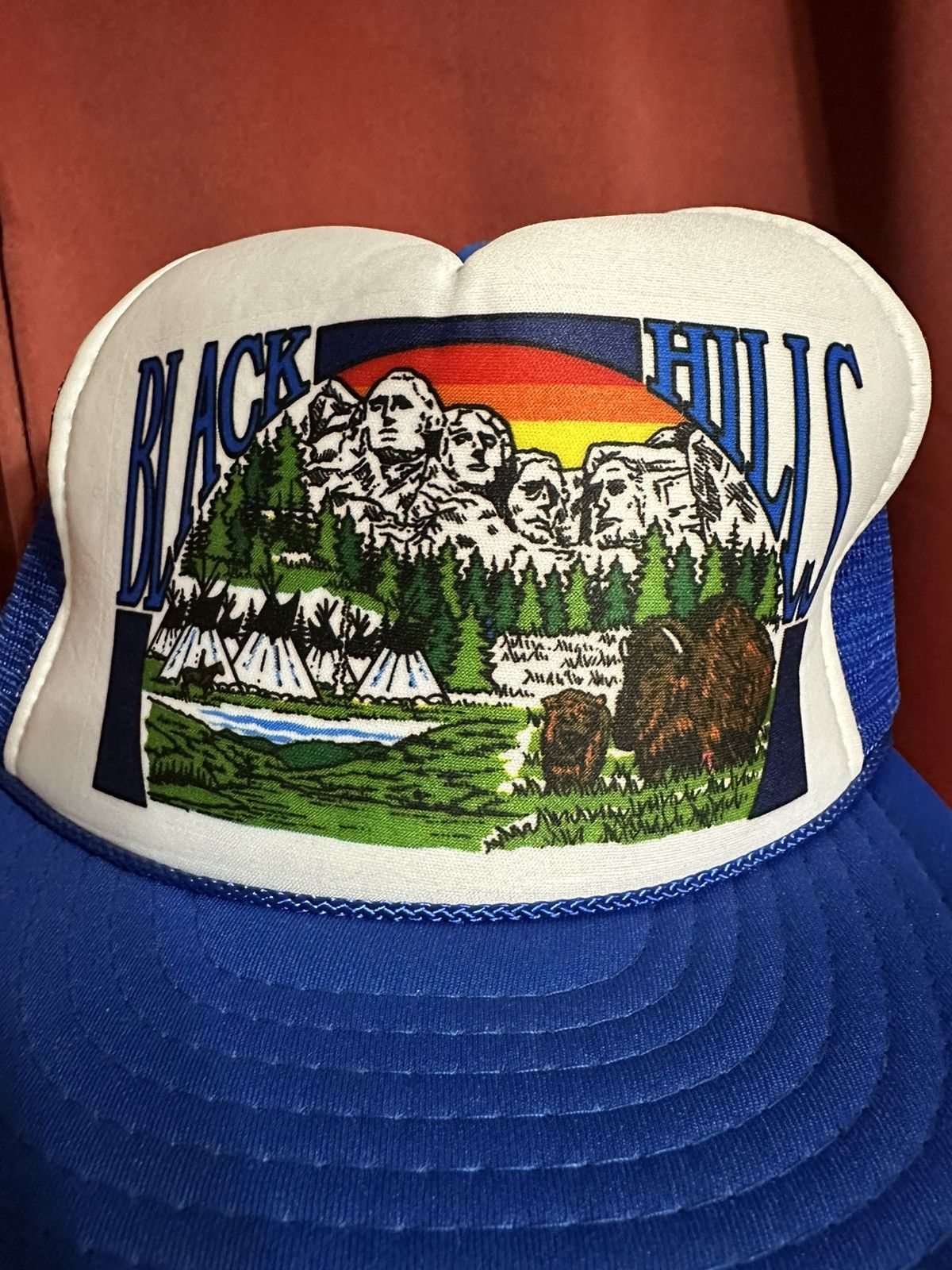 Vintage Vintage Black Hills Hat 80’s Sturgis Biker Trucker Hat Grail Size ONE SIZE - 2 Thumbnail