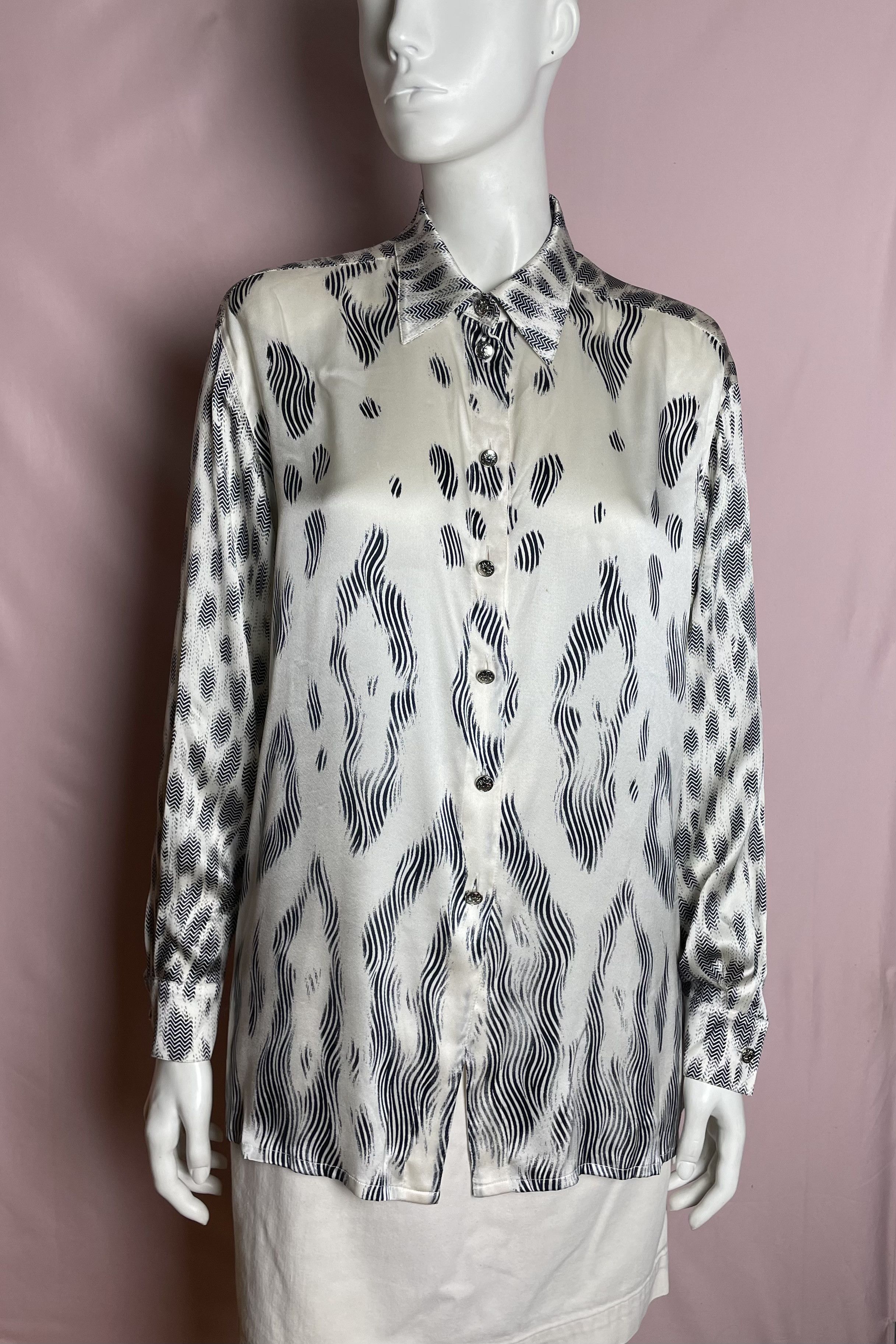 Escada ESCADA Silk Blouse Shirt Snakeskin Print EU 38 Size S / US 4 / IT 40 - 1 Thumbnail