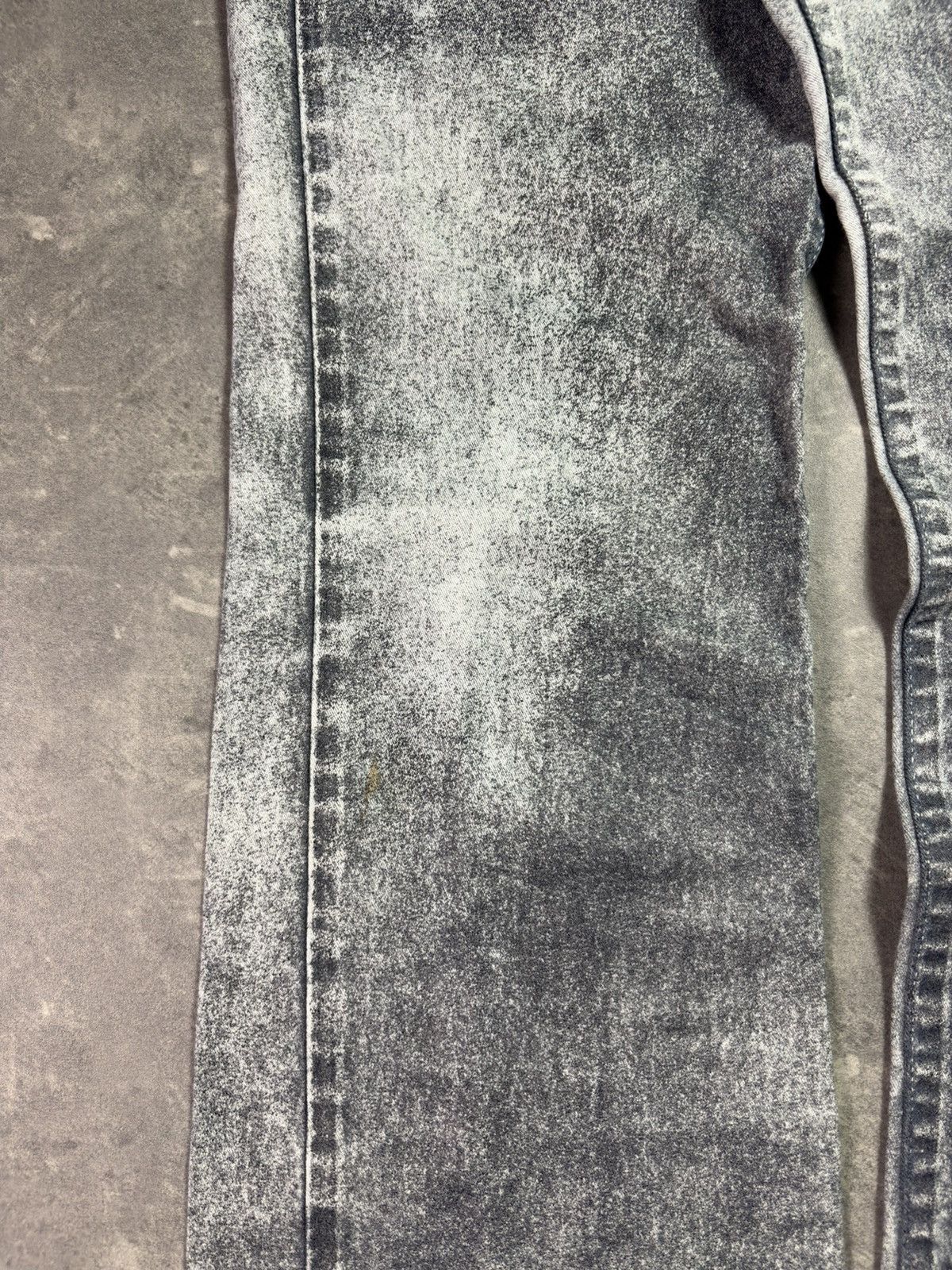 Just Cavalli 00s Just Cavalli Trompe L’oeil Faded Flared Gray Denim Jeans Size US 29 - 5 Thumbnail