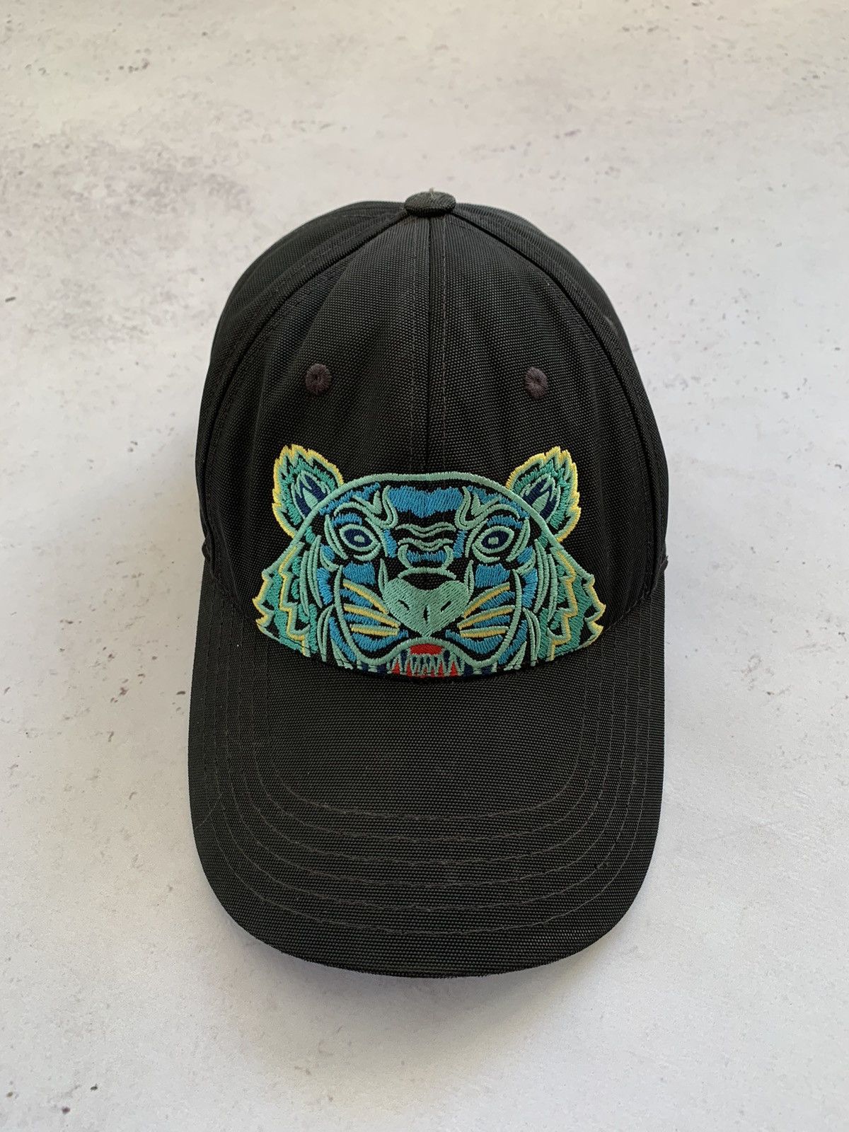 Designer Kenzo Tiger Embroidery Logo Black Cap Size ONE SIZE - 6 Thumbnail