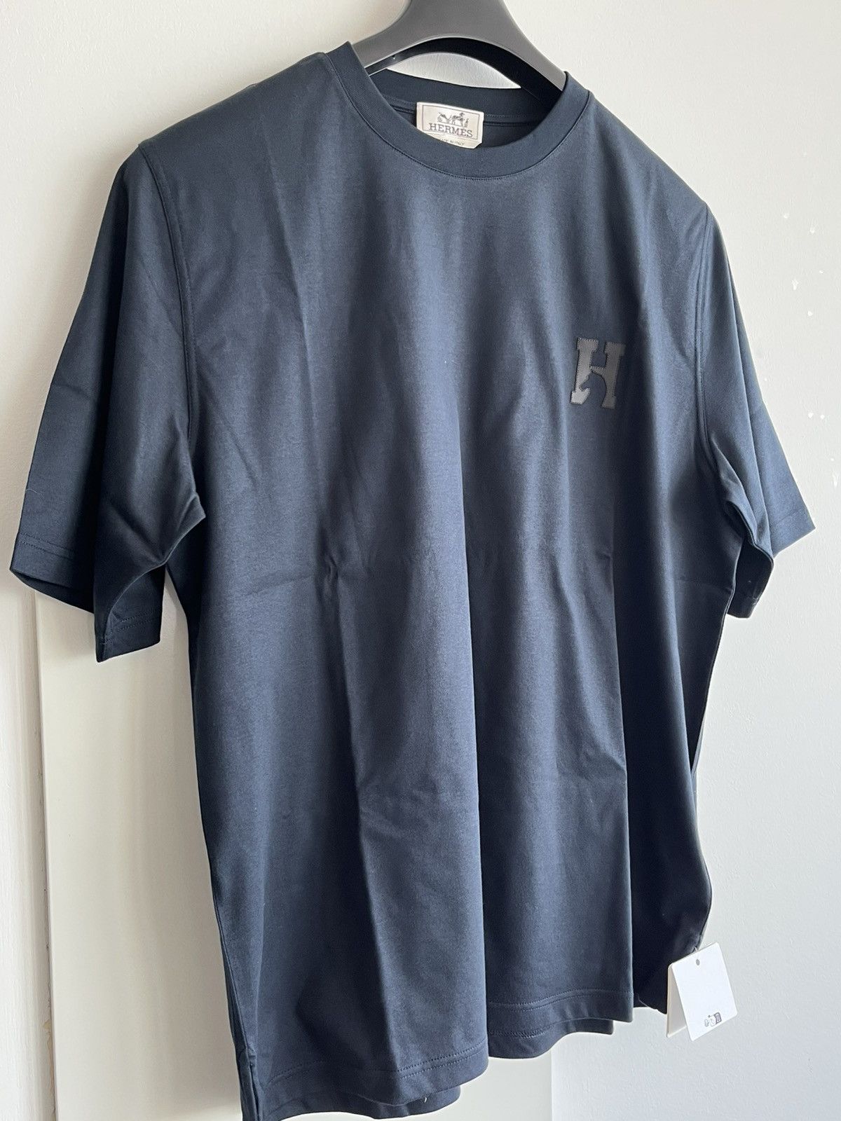 Hermes 2025 Runway Hermes H Leather Logo Tee T-shirt Size US XL / EU 56 / 4 - 16 Thumbnail