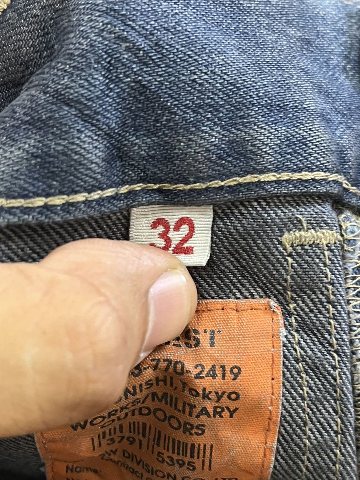 If Six Was Nine × Le Grande Bleu (L.G.B.) × Yasuyuki Ishii Vintage Go-West Military /Workers Bush Pants Denim Size US 33 - 15 Thumbnail