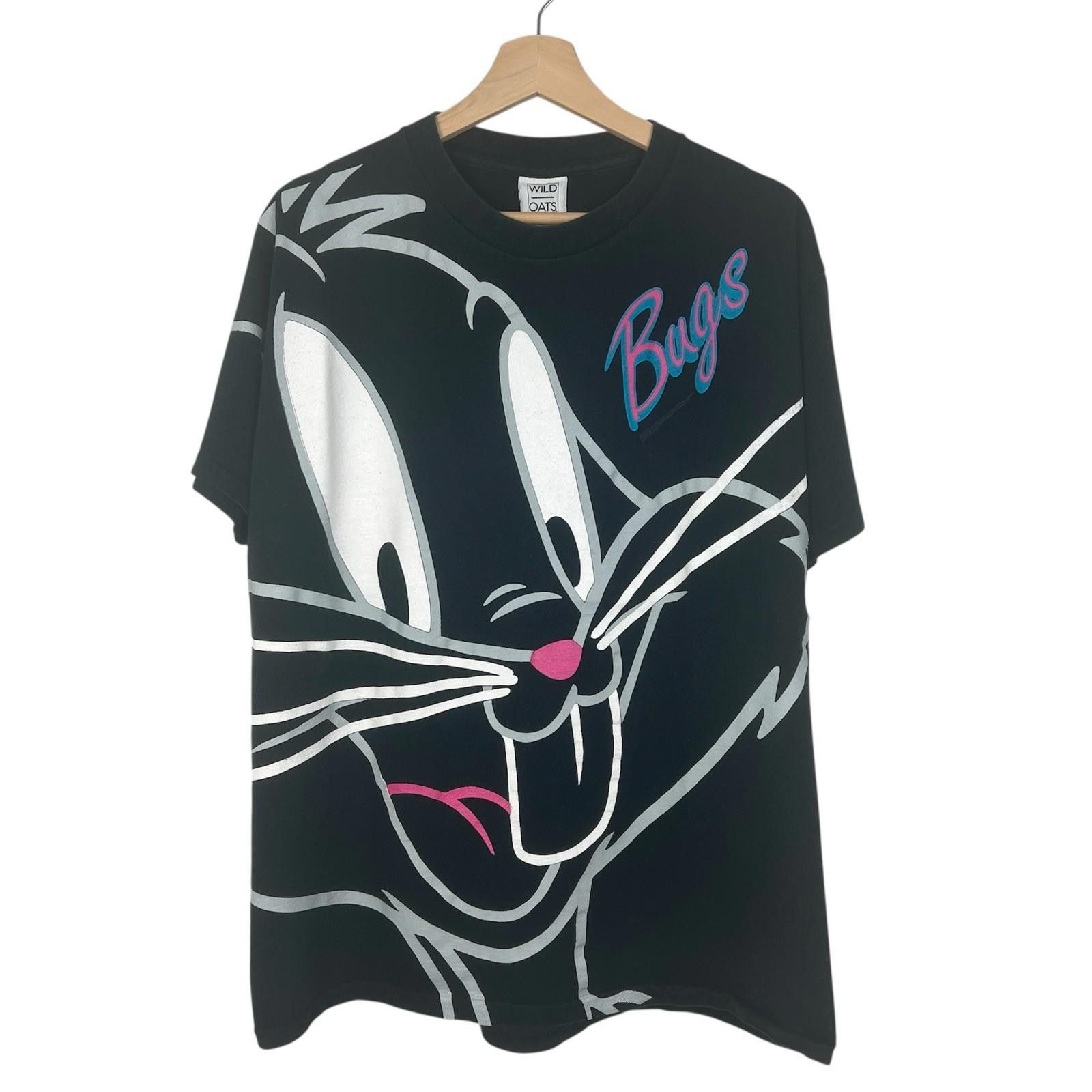 Other Vintage 90s Bugs Bunny Looney Tunes AOP Black T Shirt Large Size US L / EU 52-54 / 3 - 1 Thumbnail
