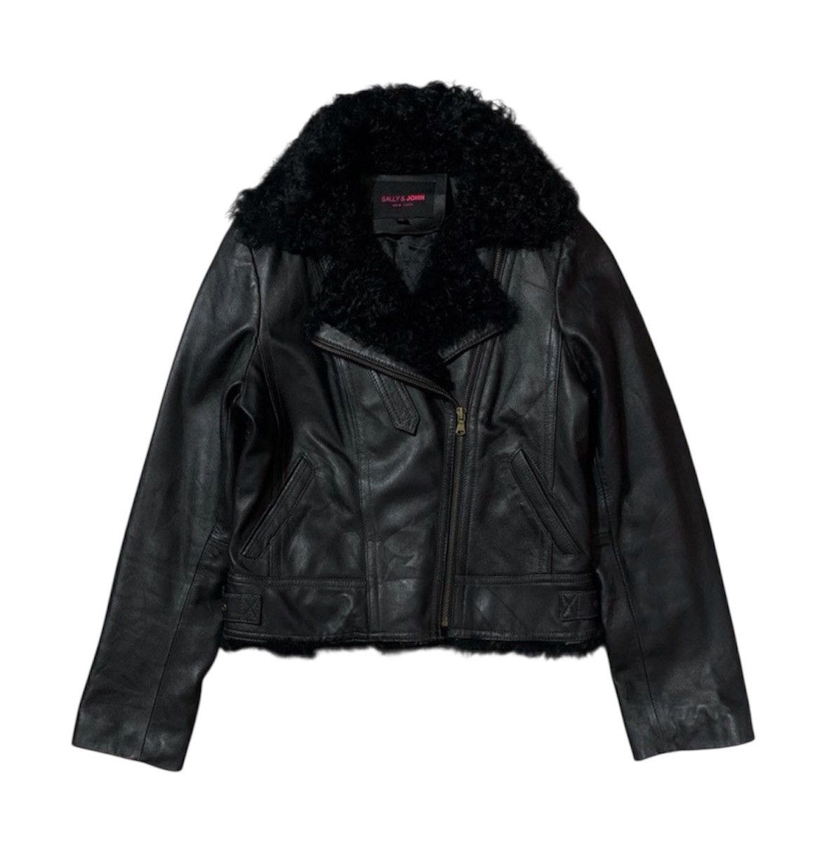 Genuine Leather Vintage Sally & Jhon Faux Fur Romenes Style Leather Jacket Size XXL / US 16-18 / IT 52-54 - 1 Thumbnail