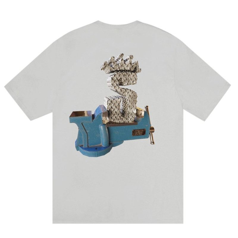 Stussy •NWT• Stüssy Tuff Stuff Tee in Fog • Size XXL Size US XXL / EU 58 / 5 - 3 Thumbnail