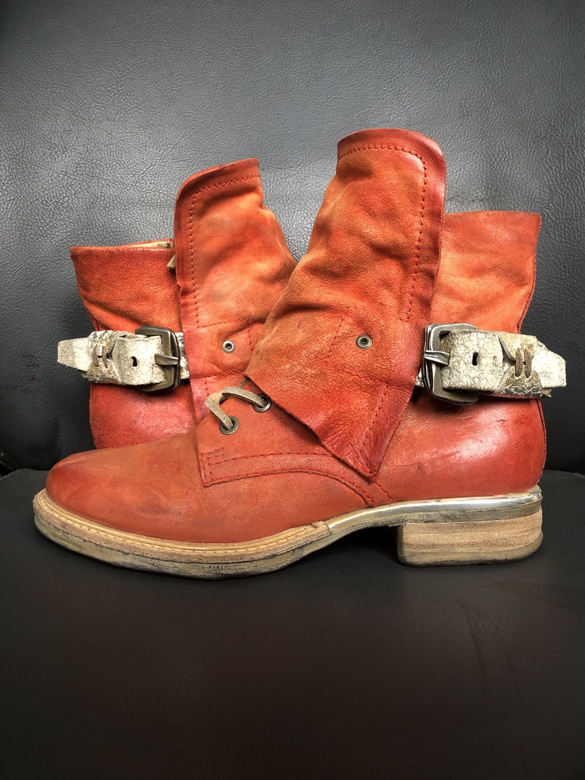 A.S.98 A.S 98 Red Leather Women’s Boots Size 36 Size US 5.5 / IT 35.5 - 2 Thumbnail