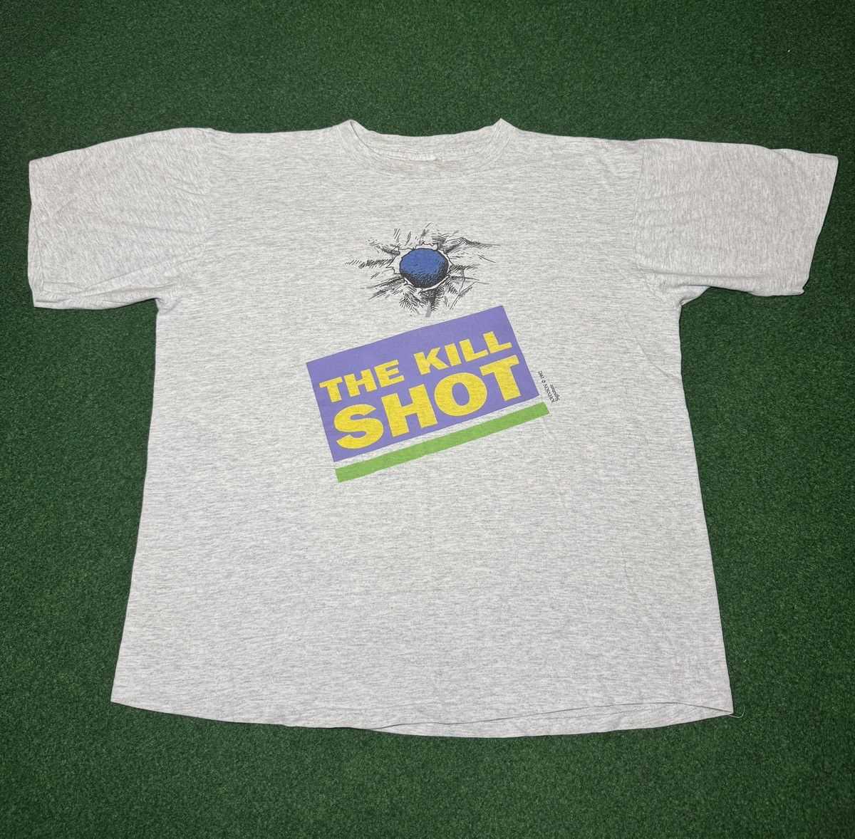 Vintage Vtg 90s The Kill Shot Bullet Hole Gunshot Grunge T Shirt Size US L / EU 52-54 / 3 - 1 Thumbnail
