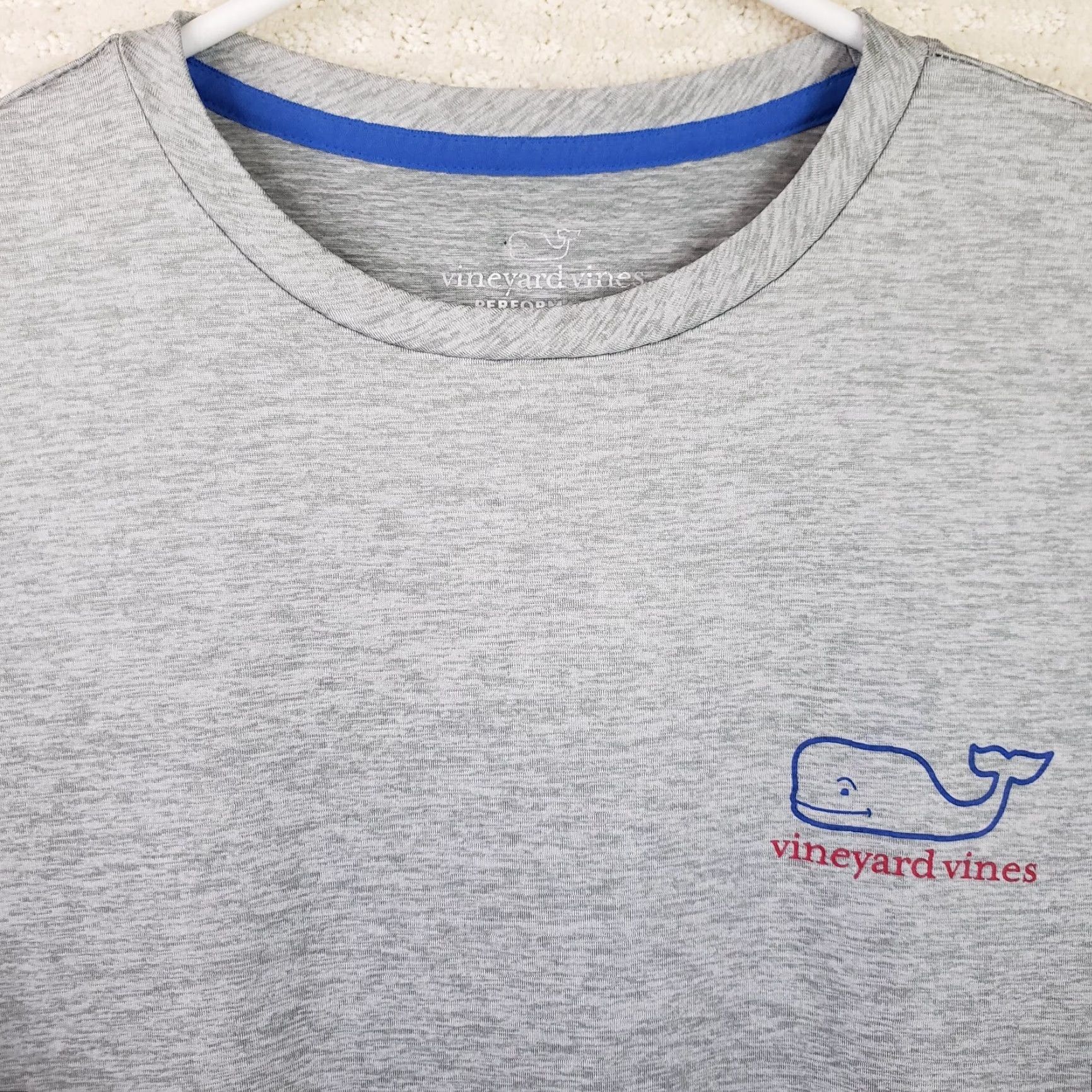 Vineyard Vines Vineyard Vines Men's M Gray Whale Logo Long Sleeve Tee Stretchy Polyester Spandex Shirt Size US M / EU 48-50 / 2 - 3 Thumbnail