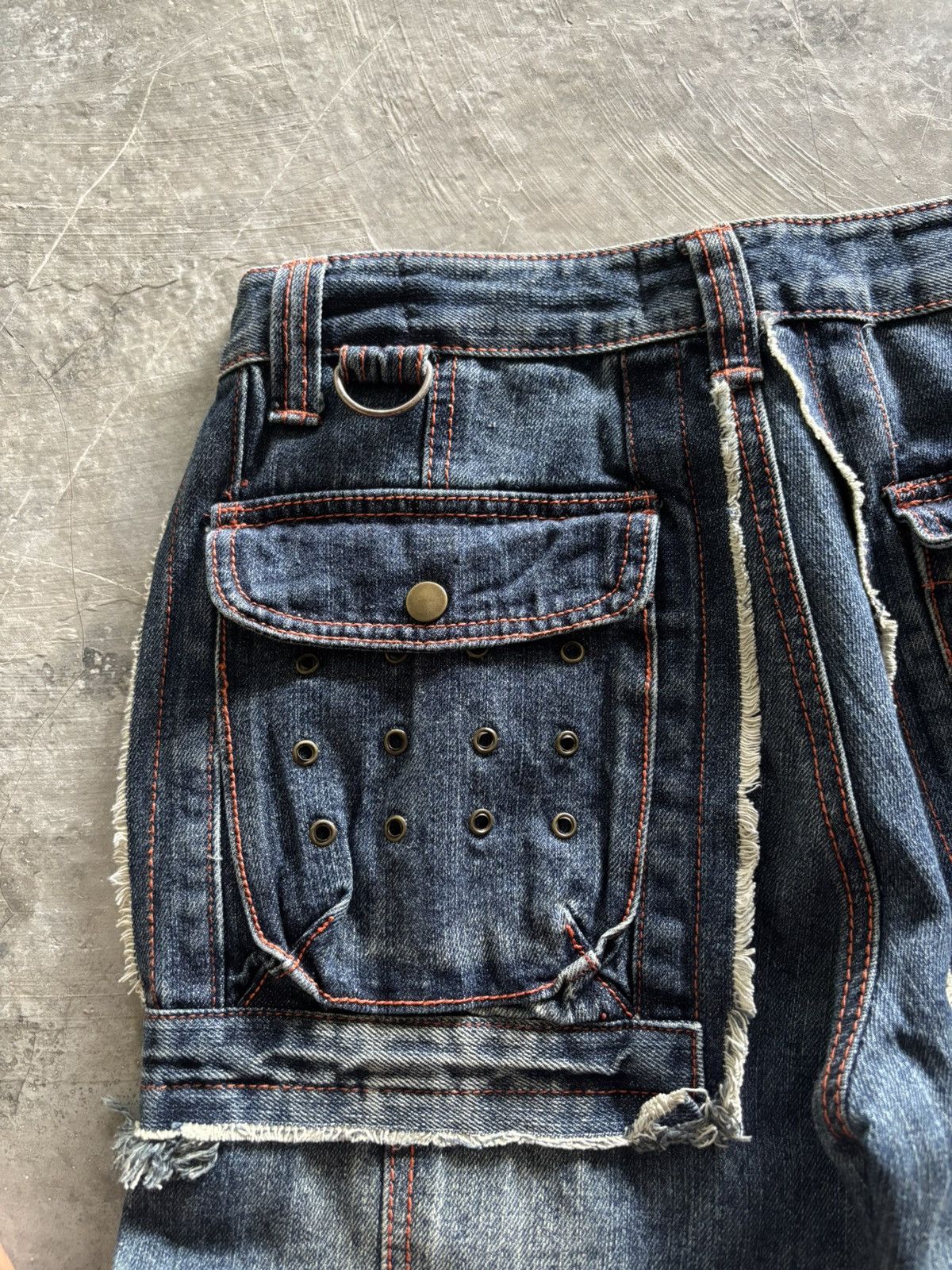 Japanese Brand vintage JEANS DE ART cargo baggy loose style jnco panelled Size US 30 / EU 46 - 15 Thumbnail