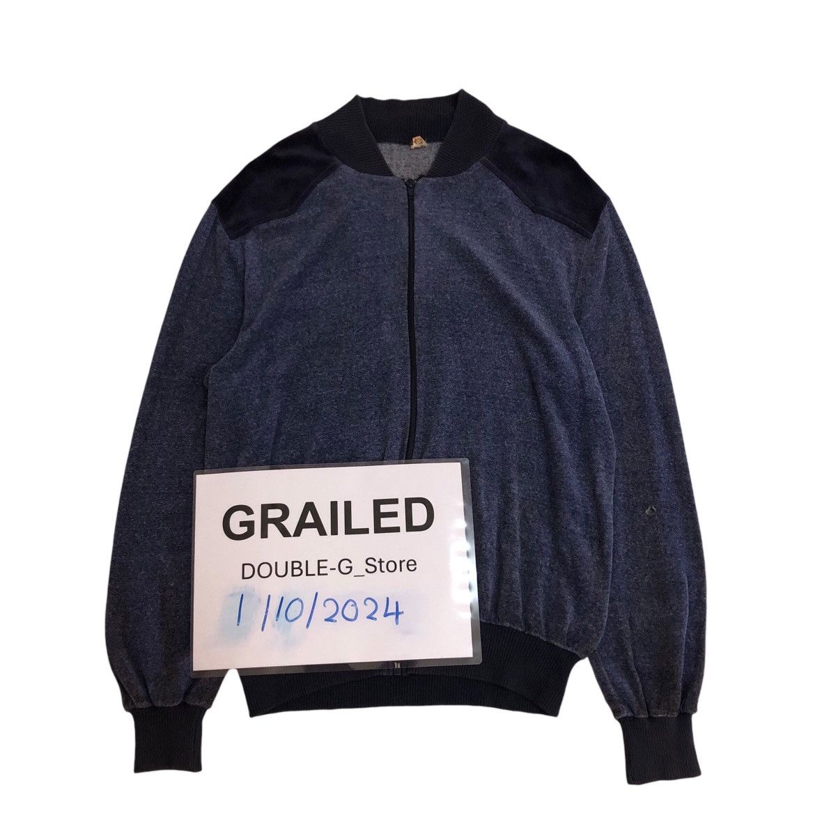 Japanese Brand 📌Vintage Velvet Jacket Made in Western Germany Opti Zipper Size US M / EU 48-50 / 2 - 1 Thumbnail