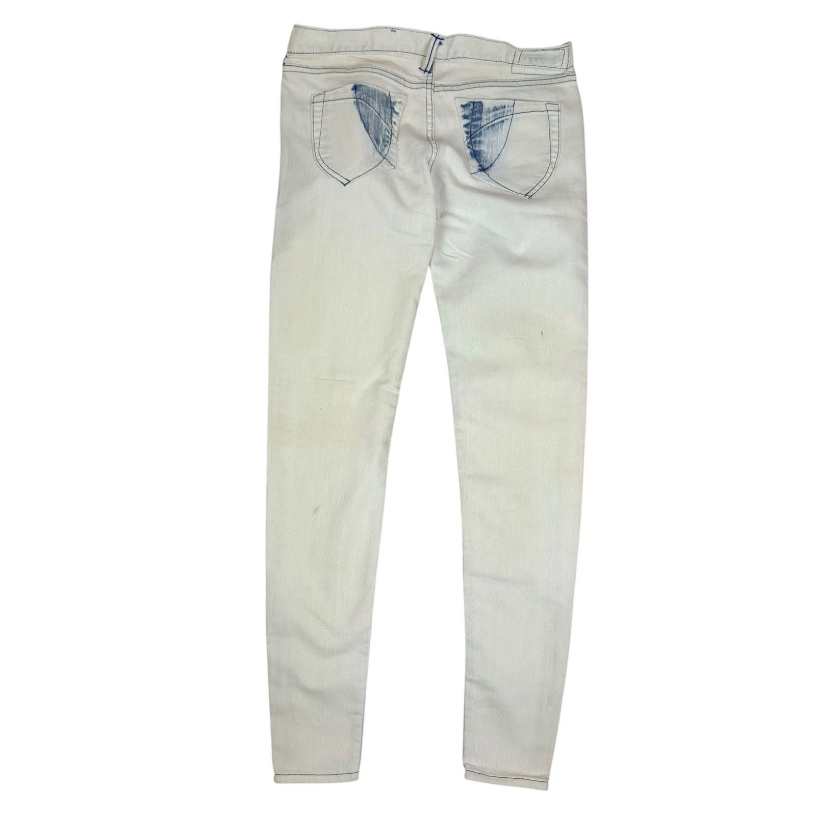 Evisu Evisu Women's White Cotton Ankle Zip Cropped Skinny Jeans 26 Size 26" / US 2 / IT 38 - 8 Thumbnail
