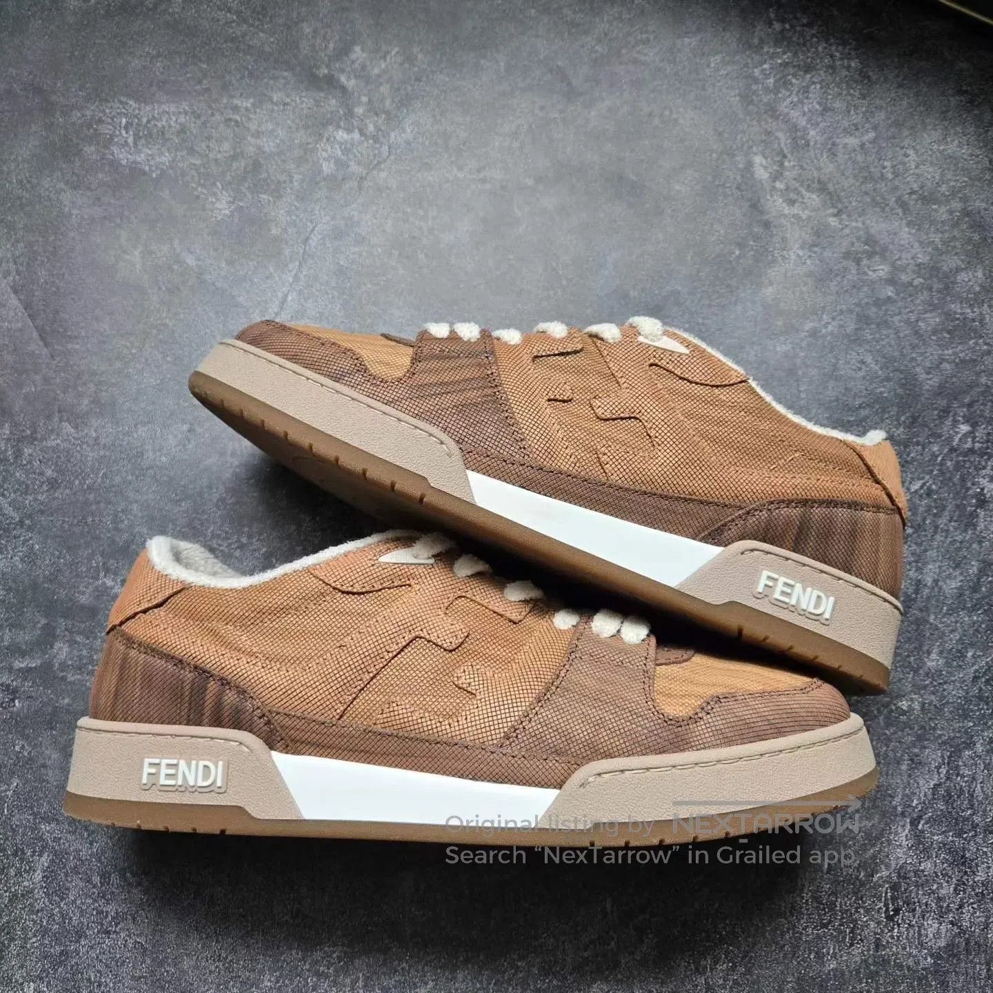 Fendi FENDI Brown Patchwork Sneakers| Size US 11.5 / IT 41.5 - 8 Thumbnail