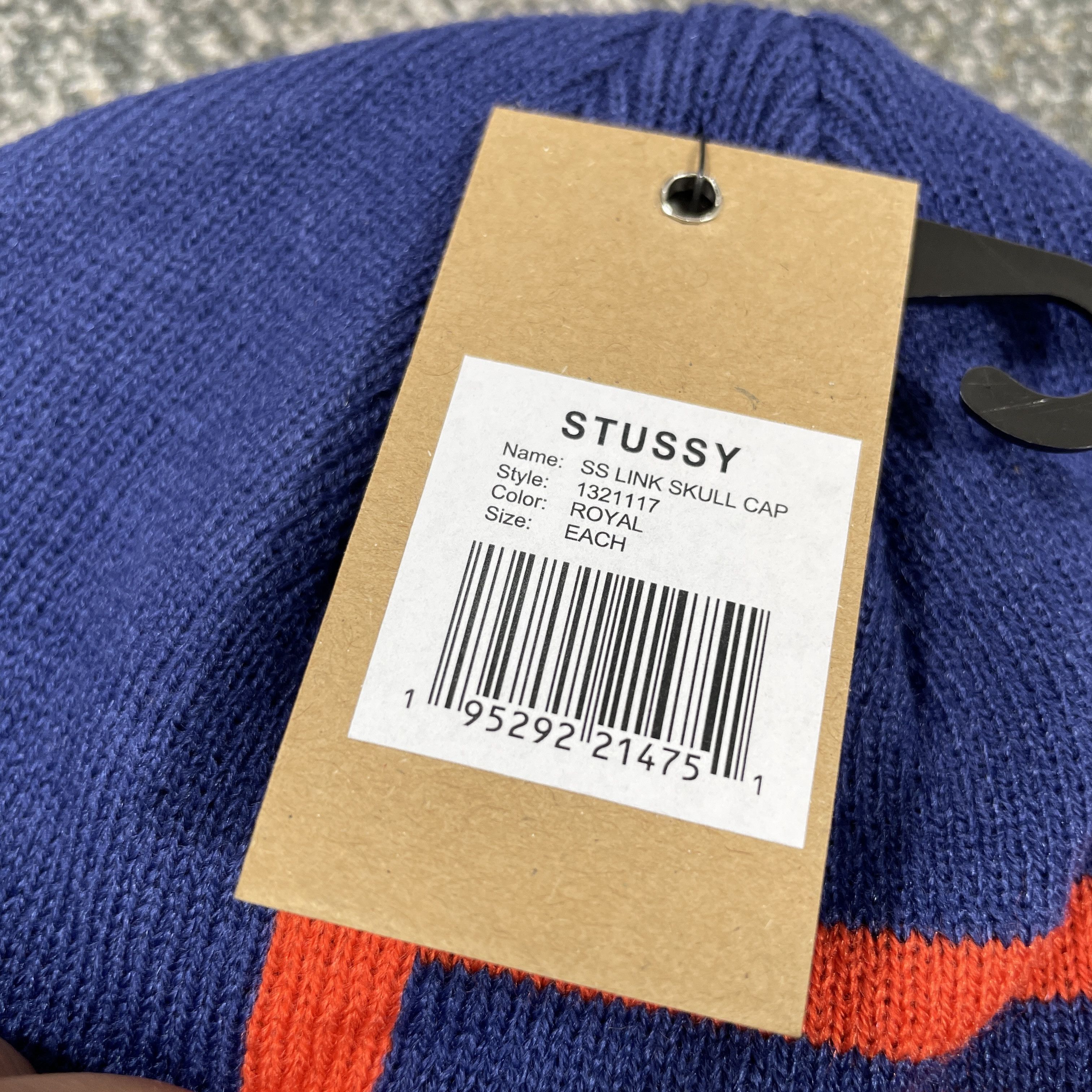 Stussy Stussy Big SS Link Skullcap Beanie - Royal Size ONE SIZE - 2 Thumbnail