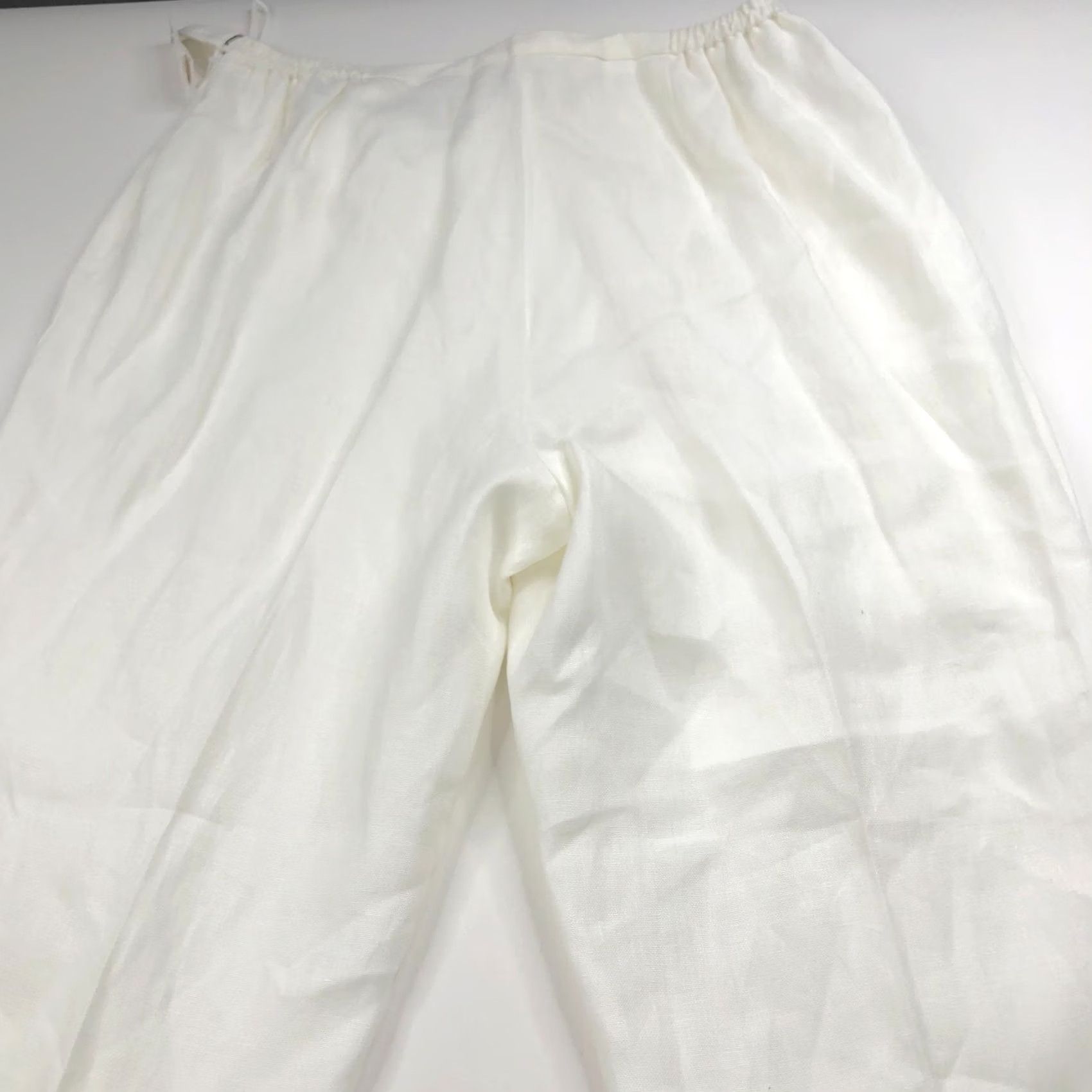 Talbots Talbots Irish Linen Pants Plus 18W High Rise Straight White NEW Fit 36W 30L Size 25" / US 0 / IT 36 - 2 Thumbnail