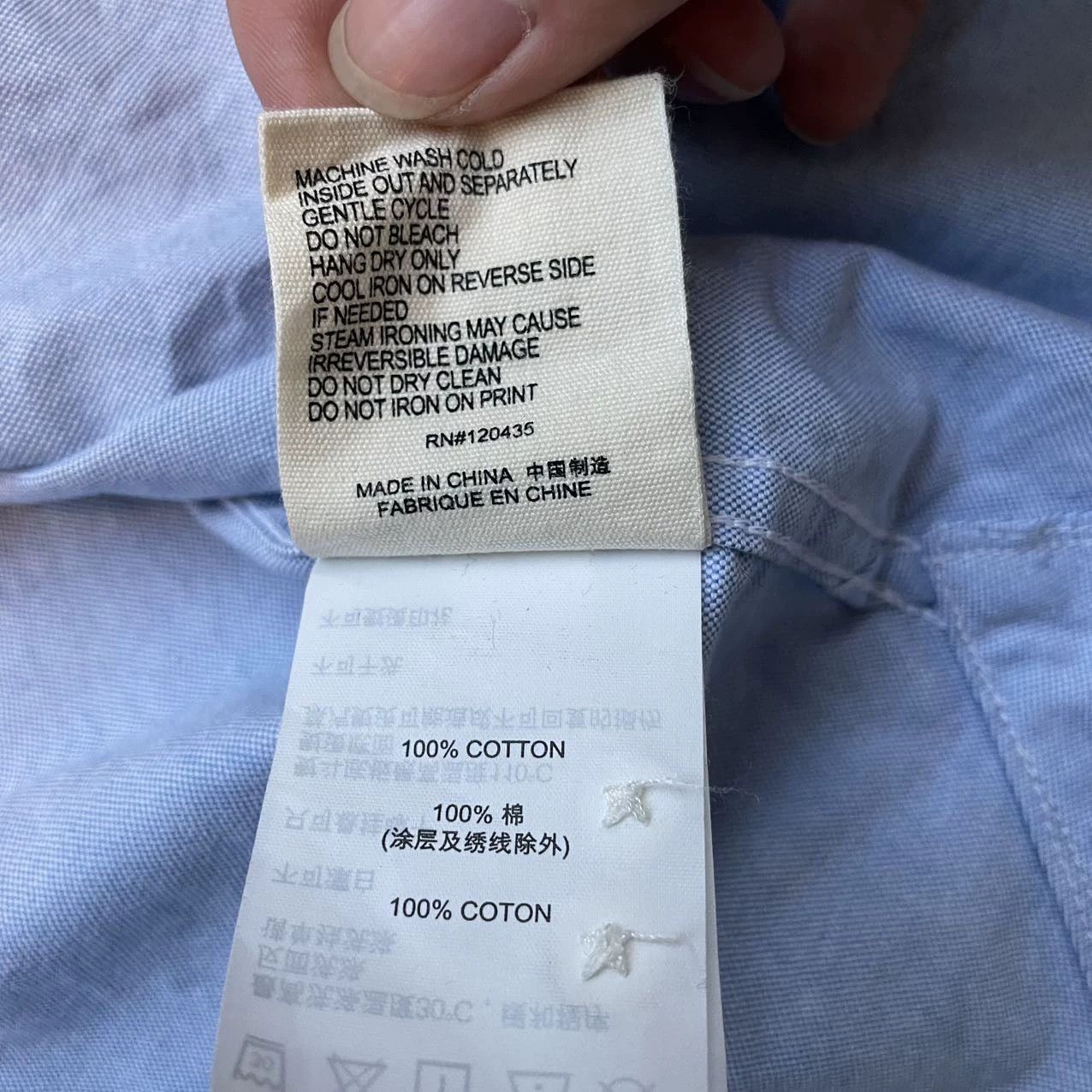 Evisu EVISU SS23 Blue Seagull Patch Oxford Long-Sleeve Shirt L Size US L / EU 52-54 / 3 - 8 Thumbnail