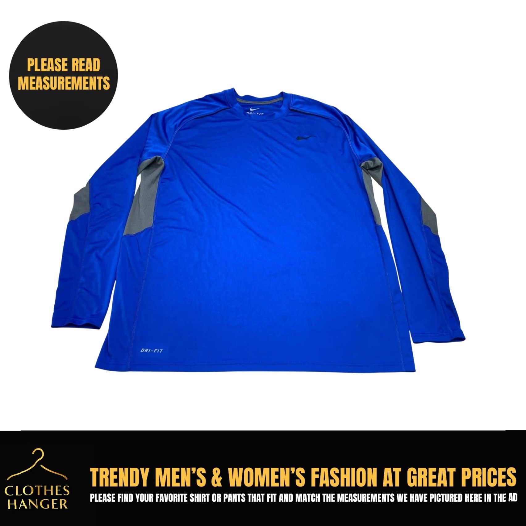 Nike Nike Dri-Fit Performance Legacy Long Sleeve Shirt XL Men Blue 645385-010 Nike Dri-Fit Legacy Long Sleeve 7236 Size US XL / EU 56 / 4 - 2 Thumbnail