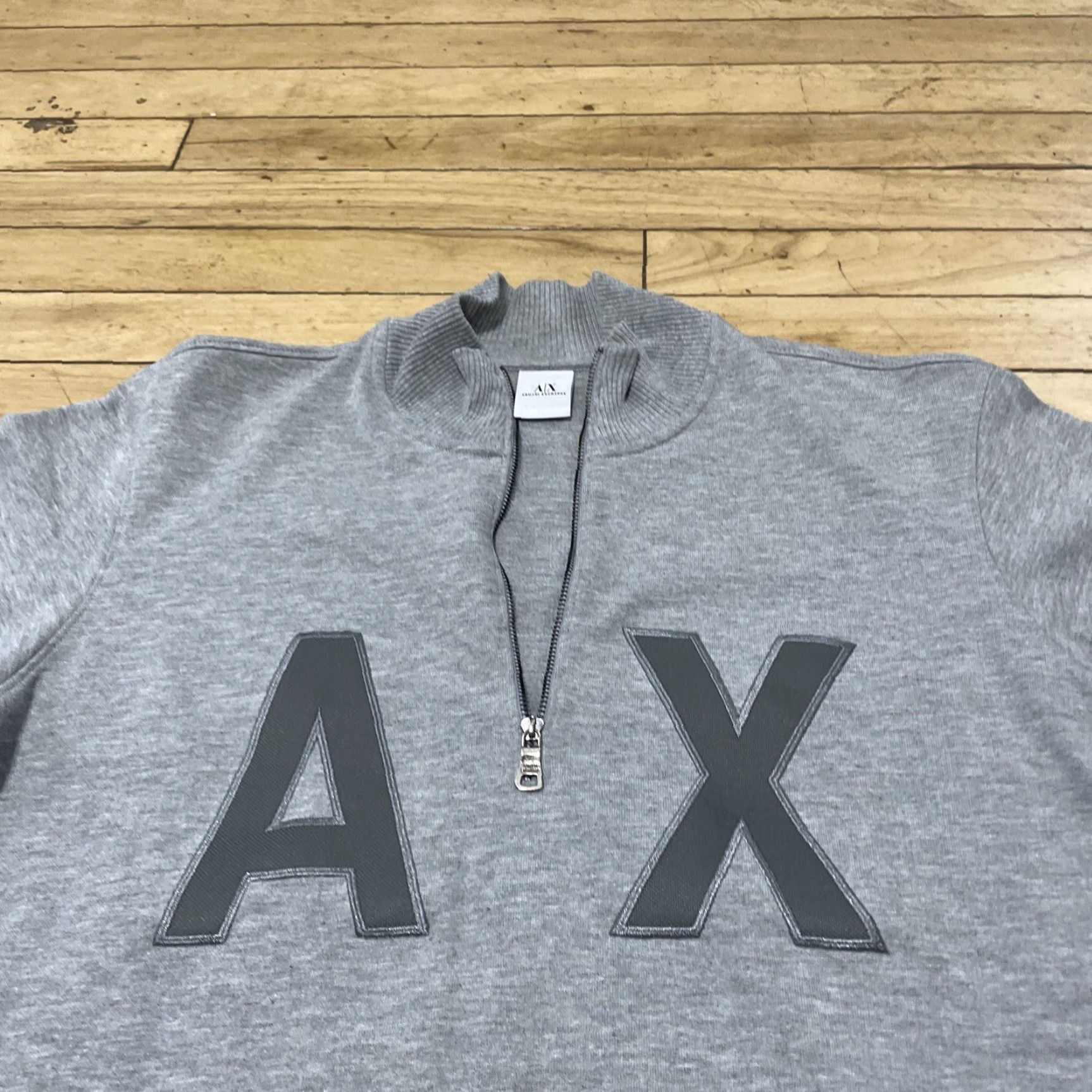 Armani Exchange Armani Exchange 1/4 Zip Jacket Men M Gray Designer Streetwear A X Shirt Size US M / EU 48-50 / 2 - 4 Thumbnail