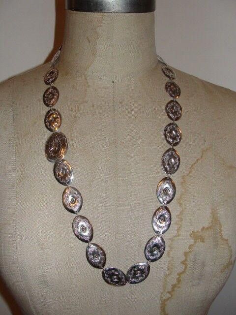 Designer Sterling Silver Concho Southwestern Pendant Necklace Size ONE SIZE - 1 Thumbnail