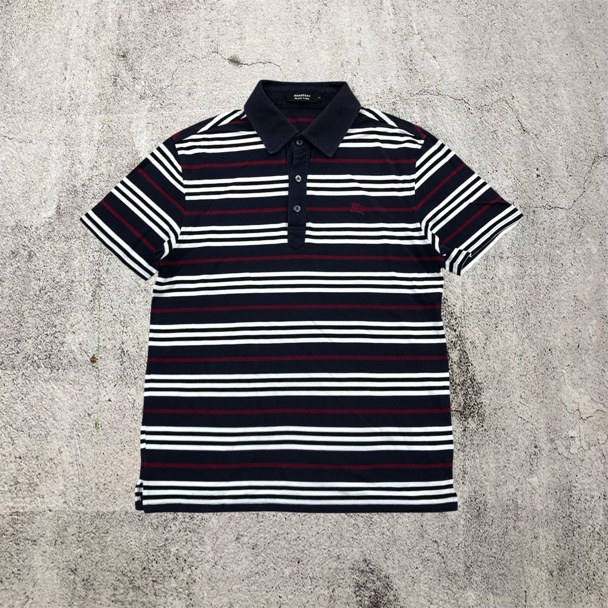 Burberry Vintage Burberry Black Label Polo T-shirt Stripe Luxury Size US S / EU 44-46 / 1 - 1 Thumbnail