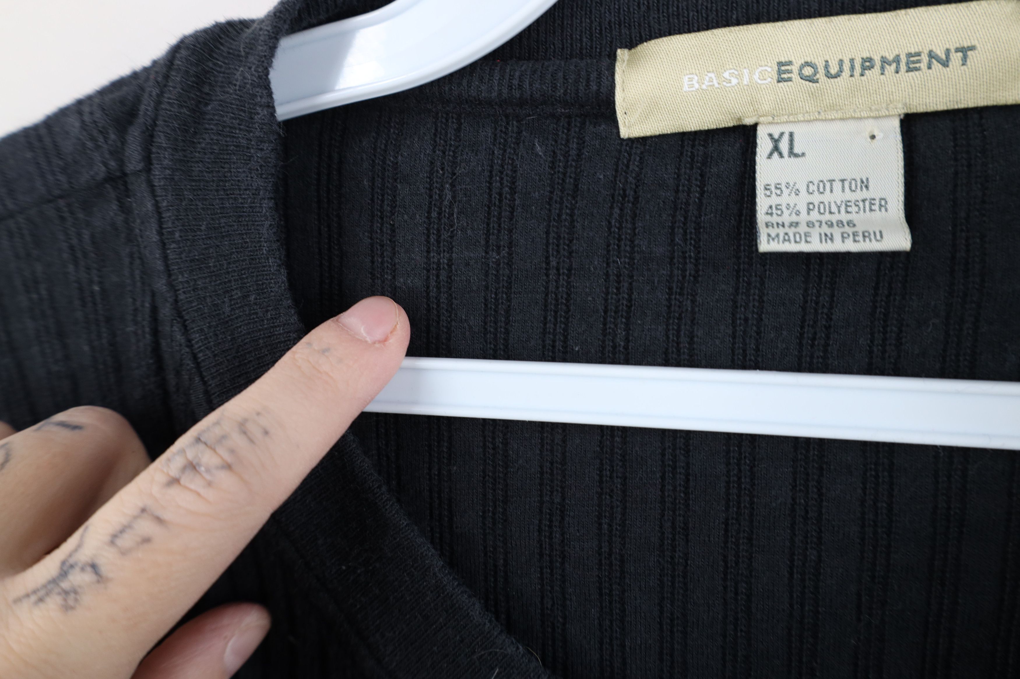 Vintage Vintage 90s Streetwear Ribbed Long Sleeve Henley T-Shirt Size US XL / EU 56 / 4 - 7 Thumbnail