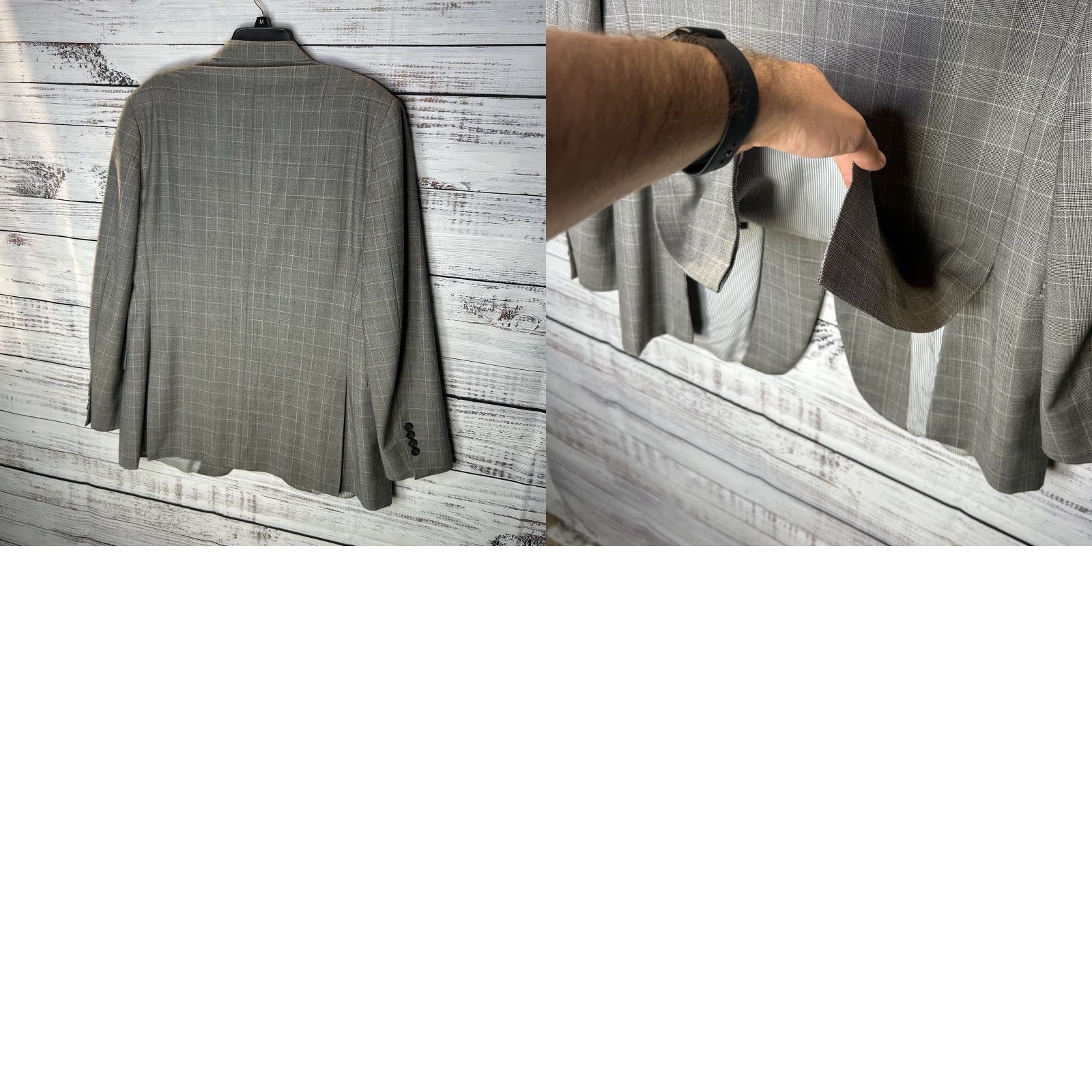 Brooks Brothers Brooks Brothers Blazer Jacket Explorer Fitzgerald Fit Gray Check 42L Size 42R - 9 Thumbnail