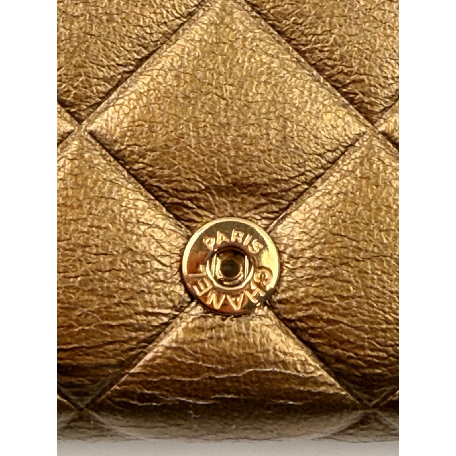 Chanel CHANEL Coco Mark Gold Matelasse Flap Wallet Size ONE SIZE - 12 Thumbnail