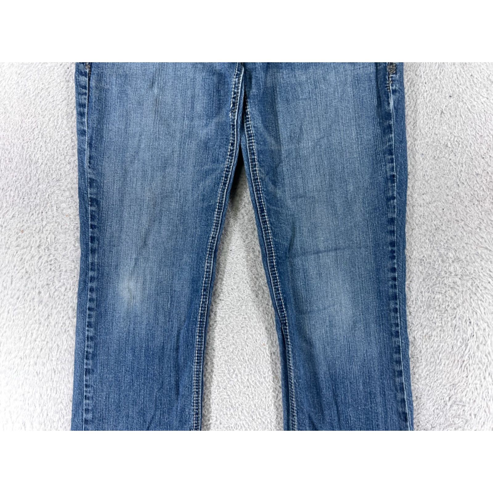 Vintage Jolt Jeans Women Bootcut 11 Blue Denim Distressed Cotton Blend 5-Pocket Regular Inseam 30.5 in Womens Jeans Size 32" / US 10 / IT 46 - 6 Thumbnail