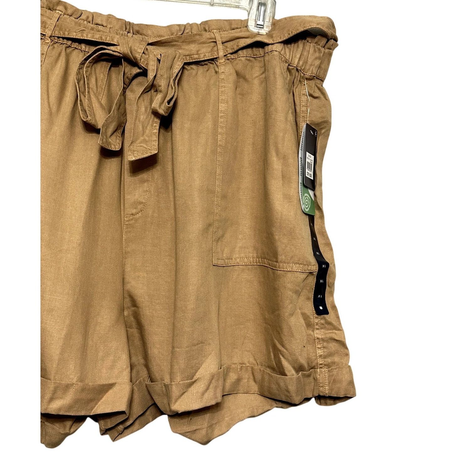 Lucky Brand Lucky Brand Shorts Belted Paperbag Waist Pocket Brown XL NWT Size 36" / US 14 / IT 50 - 4 Thumbnail
