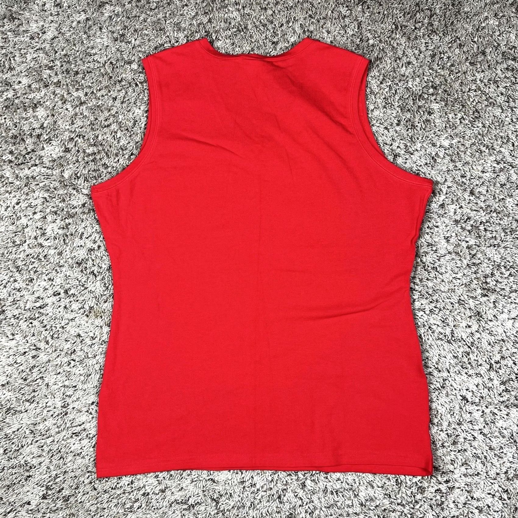 Nike VINTAGE Nike Orange Red Tank Top Swoosh Embroidered XS? Size XL / US 12-14 / IT 48-50 - 3 Thumbnail
