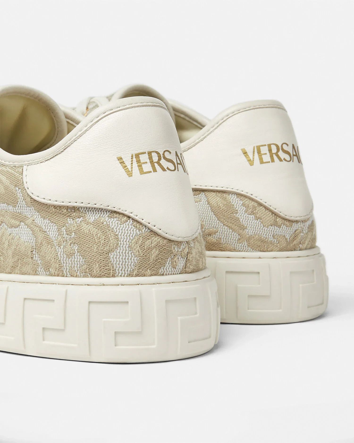 Versace os11x0326 Barocco Greca Sneakers in Beige Size US 11 / EU 44 - 6 Thumbnail