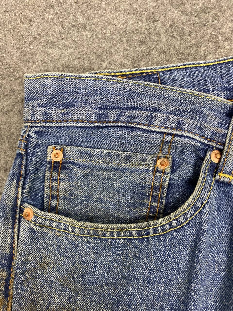 Levi's levis 505 relaxed fit distressed denim nice design Size US 36 / EU 52 - 11 Thumbnail