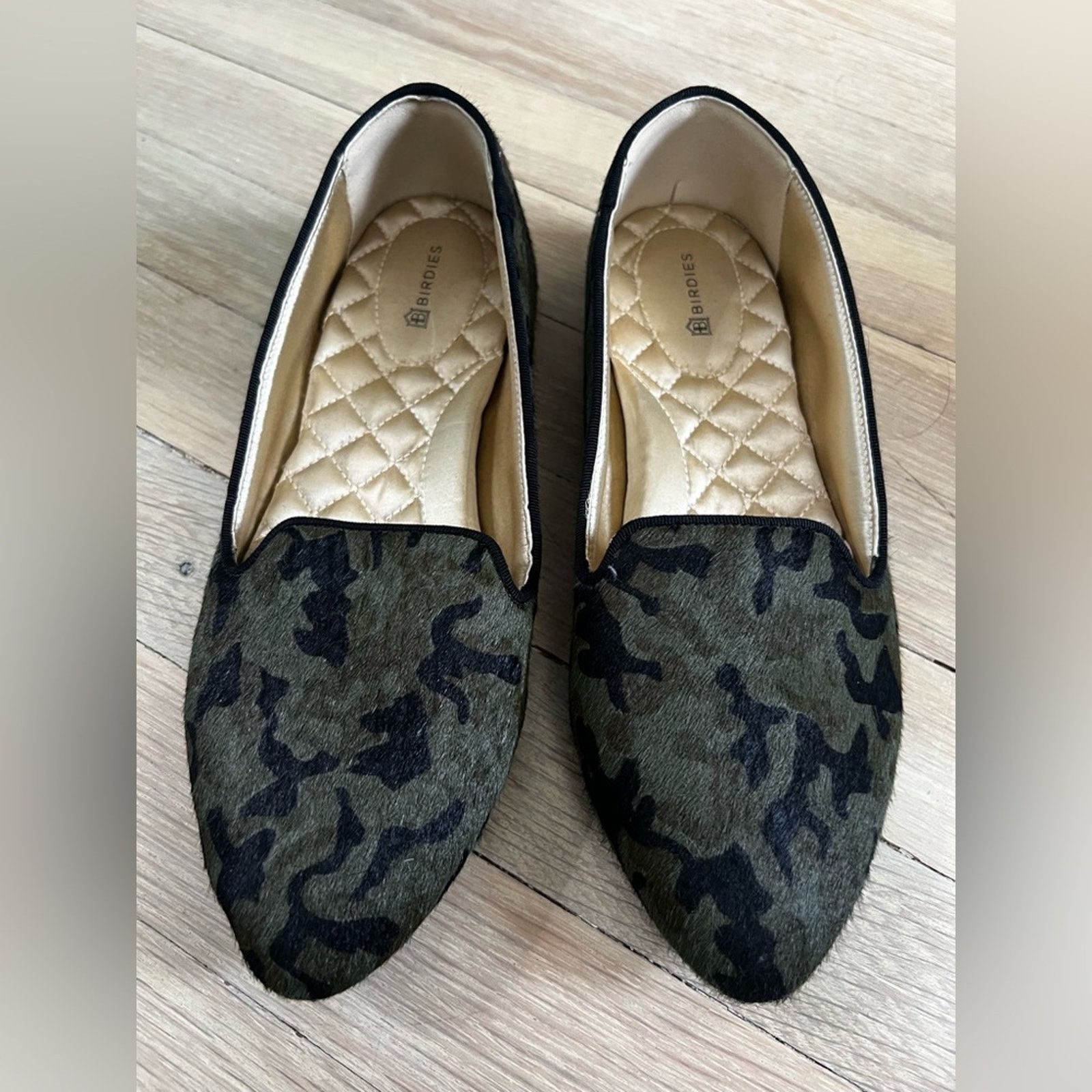 Other Birdies The Blackbird Camouflage Calf Hair Loafer Flats 7.5 Size US 7.5 / IT 37.5 - 1 Thumbnail