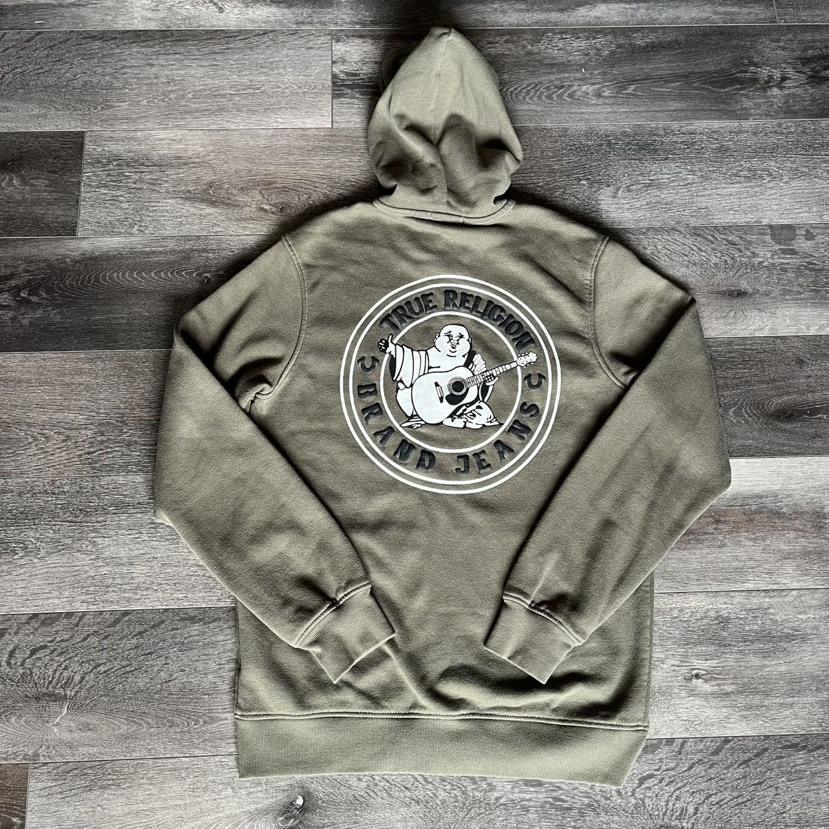 True Religion Vintage 2000s True Religion Seal Buddha Logo Zip Up Hoodie Size US M / EU 48-50 / 2 - 1 Thumbnail