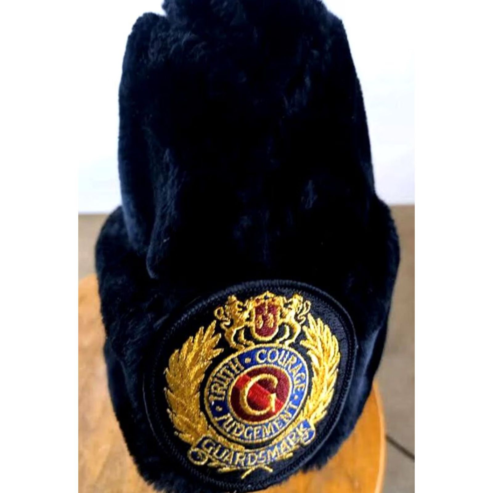 Vintage VINTAGE East Germany Guardsmark Military Police Fur Winter Hat XL Black Mens USA Size ONE SIZE - 5 Thumbnail