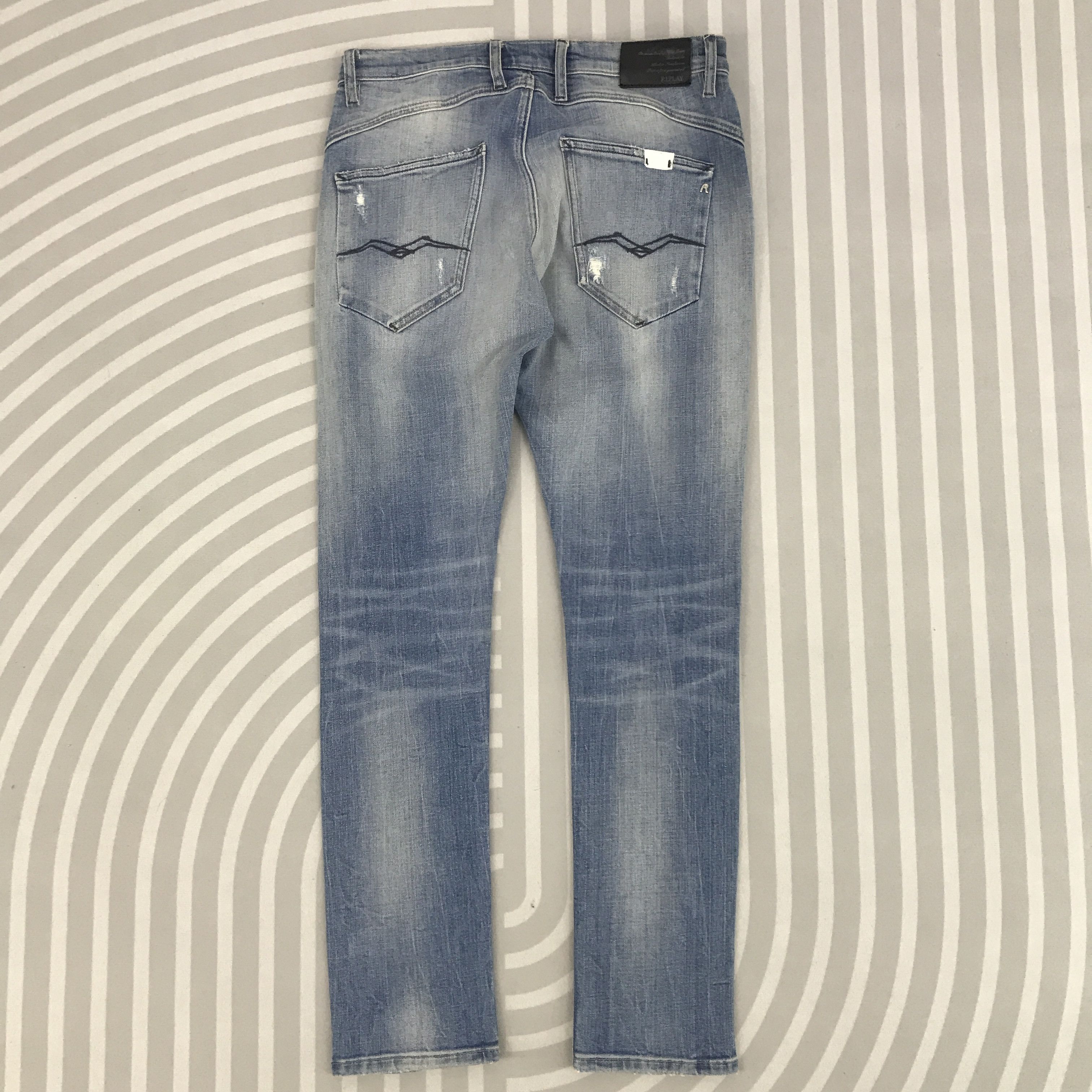 Replay × Vintage Replay Skinny Ripped Distressed Denim pants Size US 27 - 4 Thumbnail