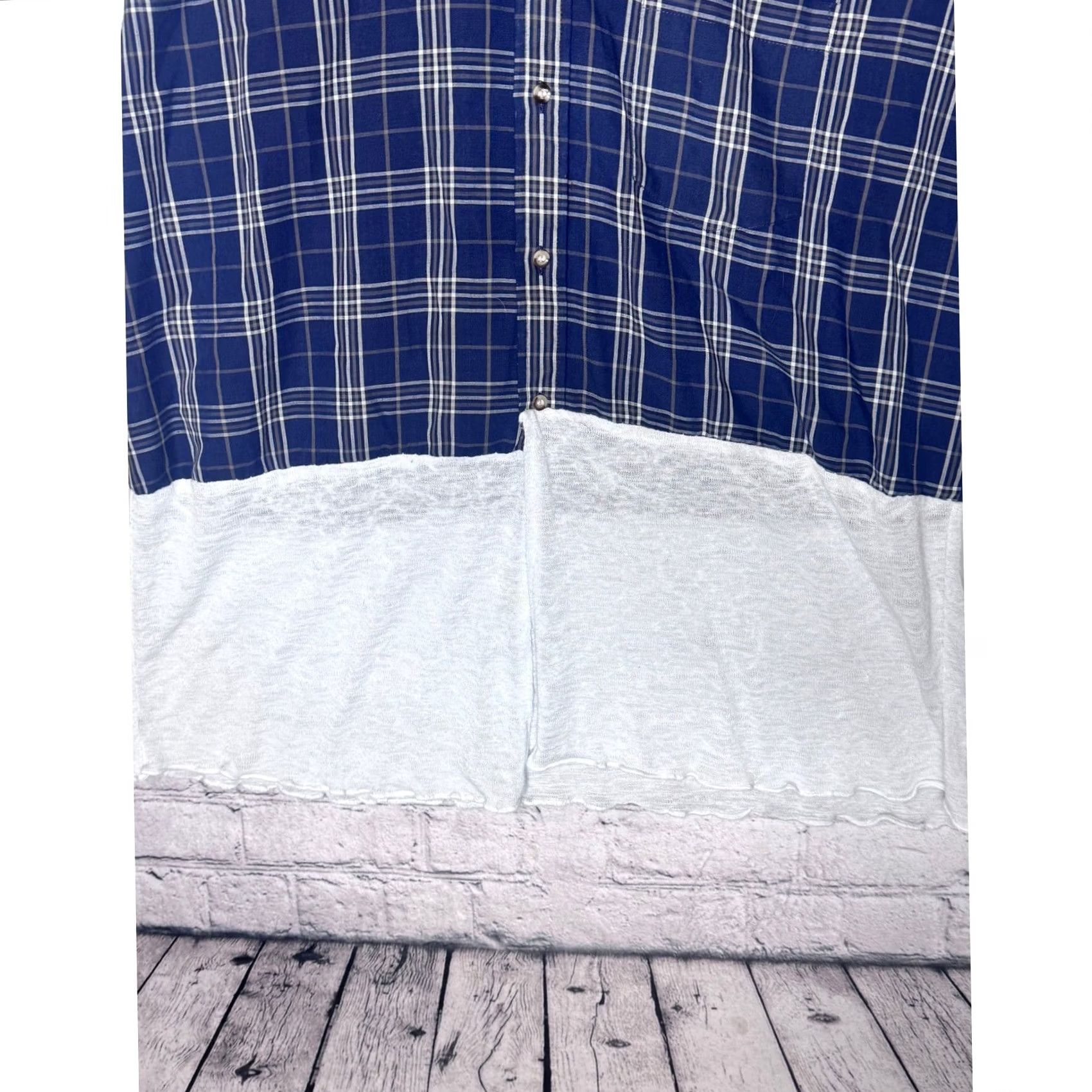 Van Heusen VINTAGE CORUM by VAN HEUSEN Womens XL Plaid Tunic Shirt Button Down Unique Design Size XL / US 12-14 / IT 48-50 - 3 Thumbnail