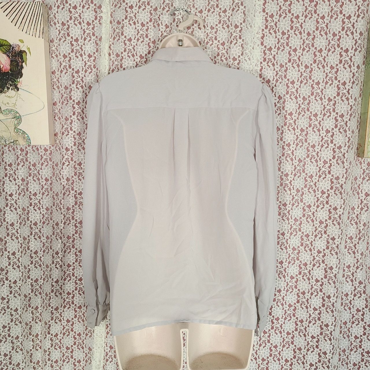 Vintage Vintage 80s au courant Grey embroidered Blouse size 12 Size M / US 6-8 / IT 42-44 - 3 Thumbnail