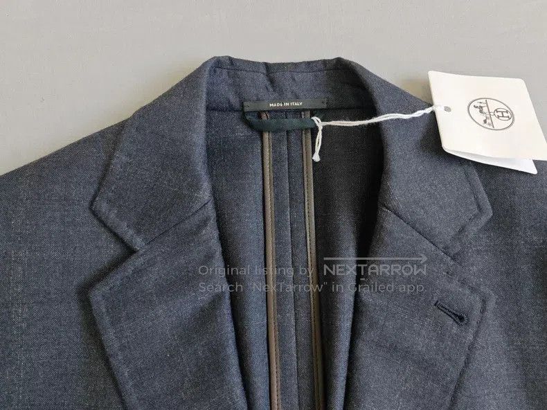Hermes Hermes Men's wool suit jacket coat, blue-gray version, 100 Size 48R - 3 Thumbnail