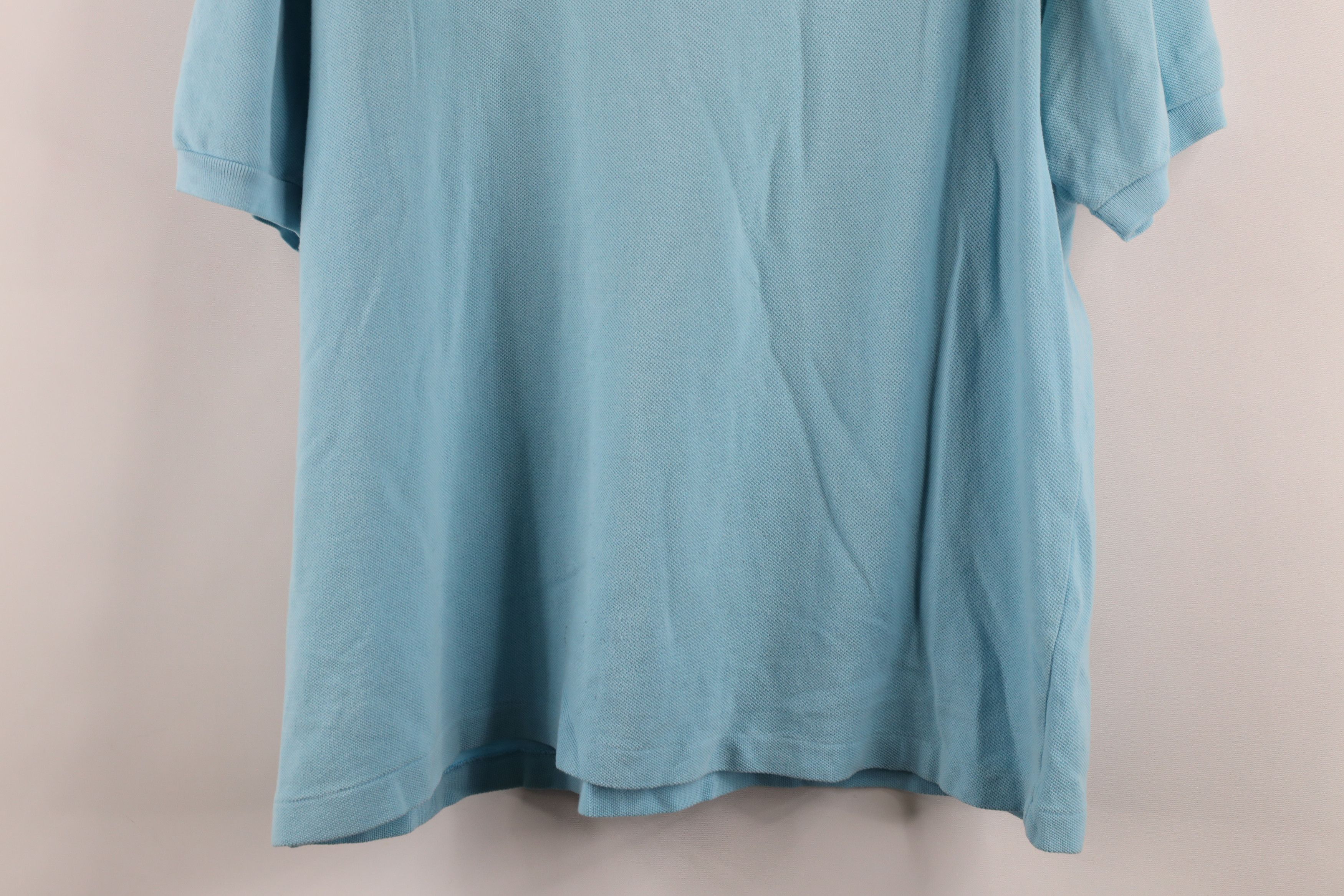 Lacoste × Vintage Lacoste Distressed Croc Logo Collared Golf Polo Shirt Blue Size US L / EU 52-54 / 3 - 12 Thumbnail