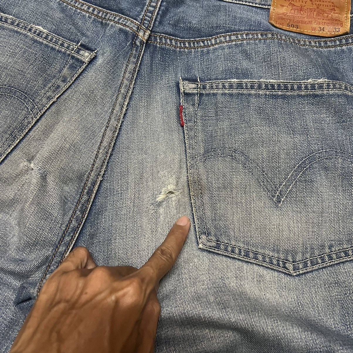 Levi's Vintage Distressed Levis Lot 503 Denim Jeans Size US 34 / EU 50 - 23 Thumbnail
