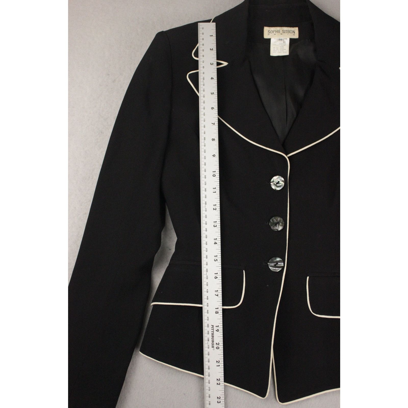 Other Sophie Sitbon Paris Women Set Blazer Vest Black Sz 36/38 Size XS / US 0-2 / IT 36-38 - 15 Thumbnail