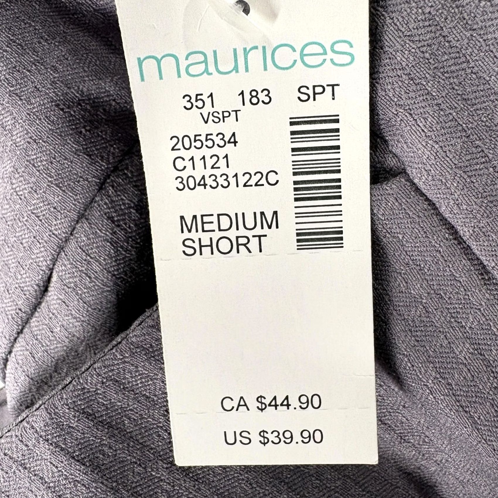 Vintage Maurices Pull On Ankle Pants Womens Medium Gray Herringbone Slim Twill Elastic Waist Pockets 26in Inseam Size 32" / US 10 / IT 46 - 5 Thumbnail