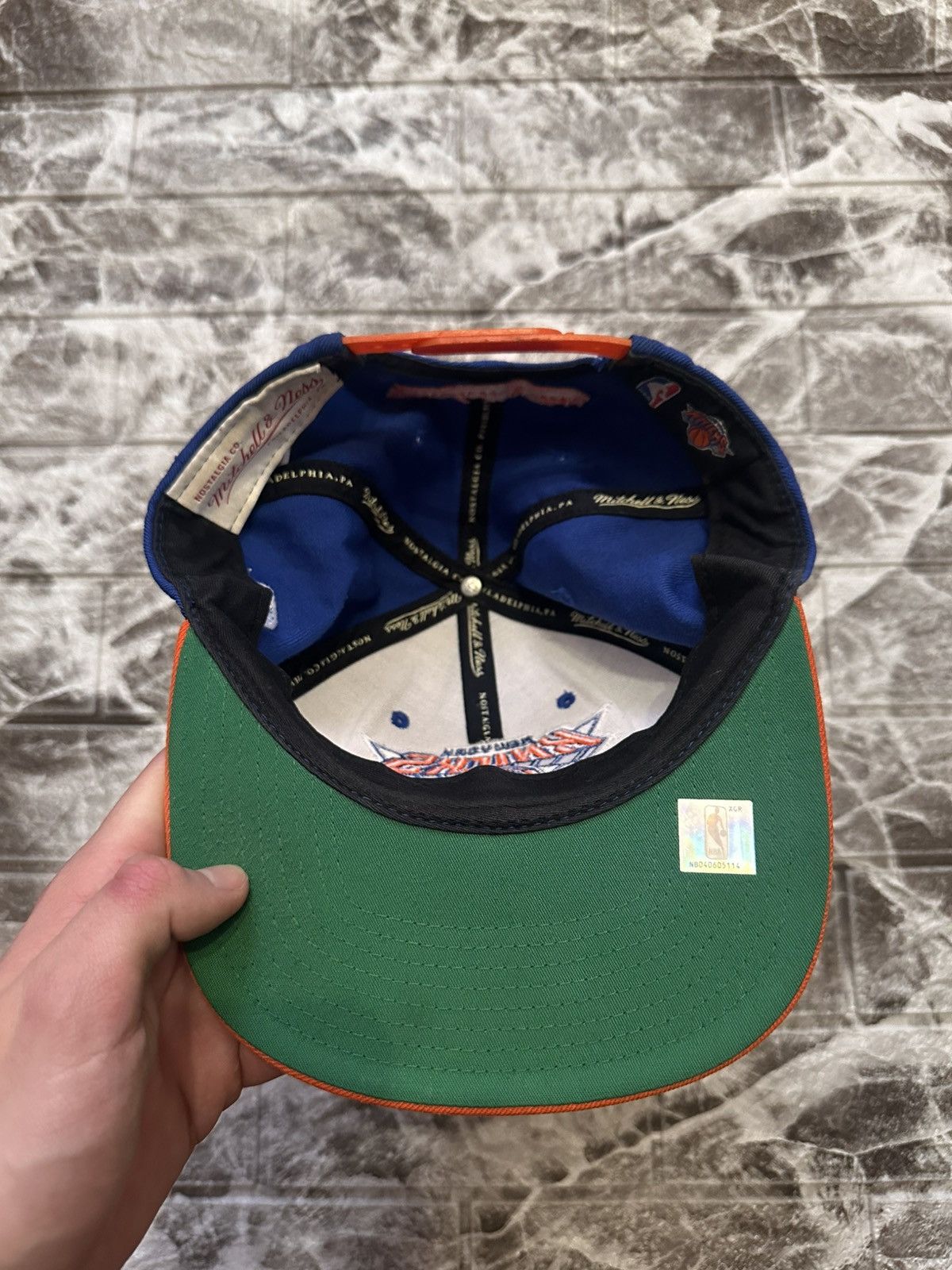 New York Yankees Vintage New York Knicks Snapback Hat - Blue/Orange Size ONE SIZE - 8 Thumbnail