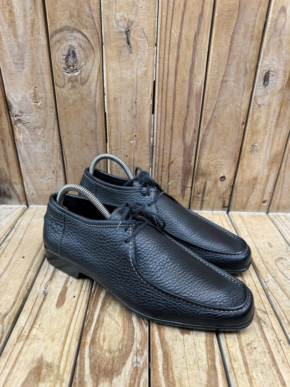 J.M. Weston J.M Weston Men’s black dress leather shoes sz UK 7.5 D Size US 8.5 / EU 41-42 - 4 Thumbnail