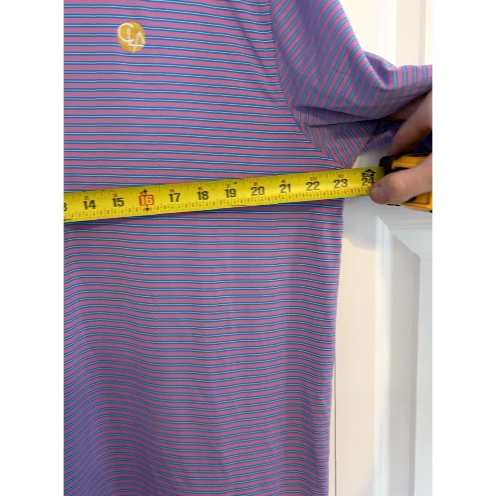 Peter Millar Peter Millar Summer Comfort Polo Shirt Short Sleeve Purple Striped Men's XL Shirt Size US XL / EU 56 / 4 - 3 Thumbnail