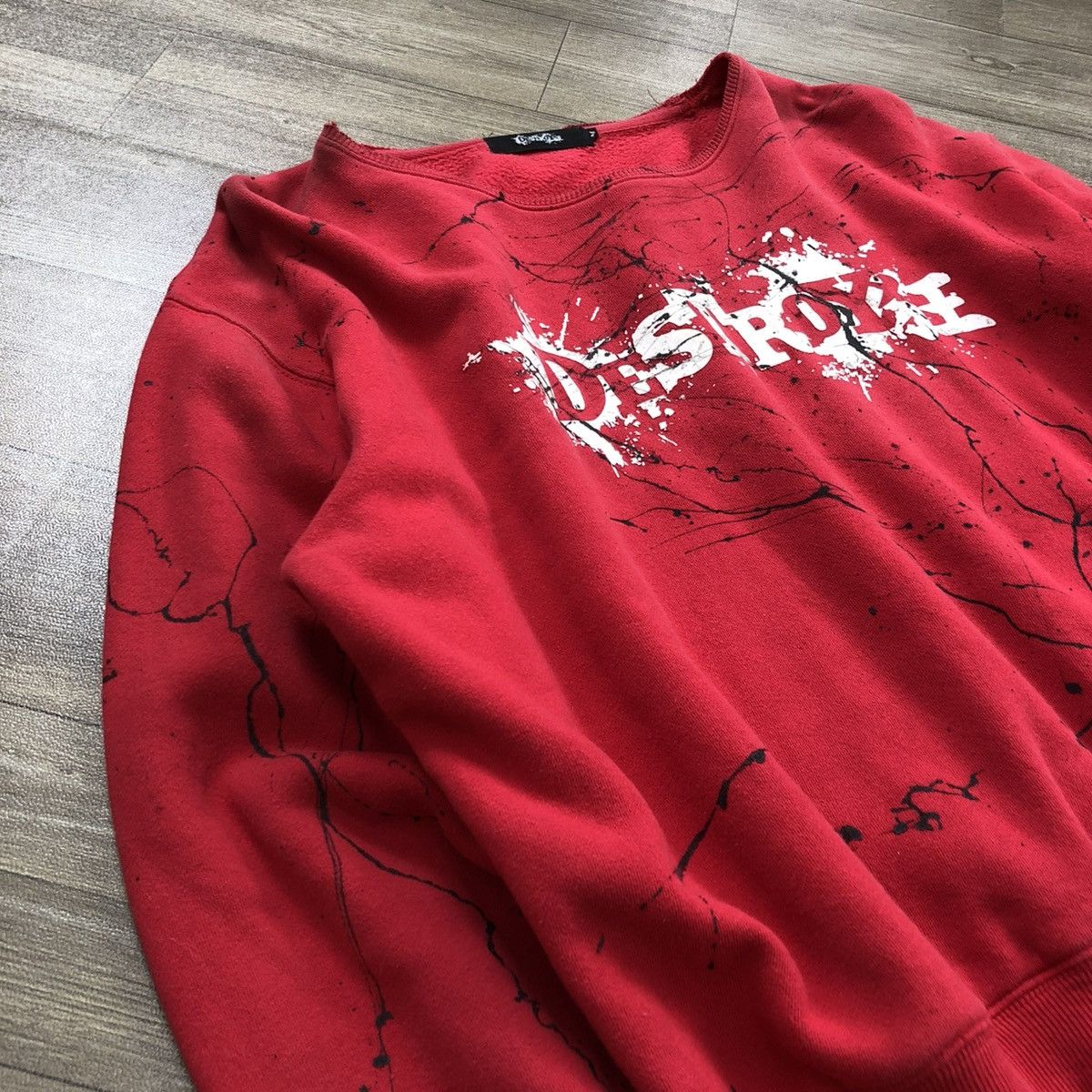 If Six Was Nine × Japanese Brand × Le Grande Bleu (L.G.B.) 2000s Destroy Distressed Painted Lgb Punk Style Sweatshirt Size US S / EU 44-46 / 1 - 3 Thumbnail