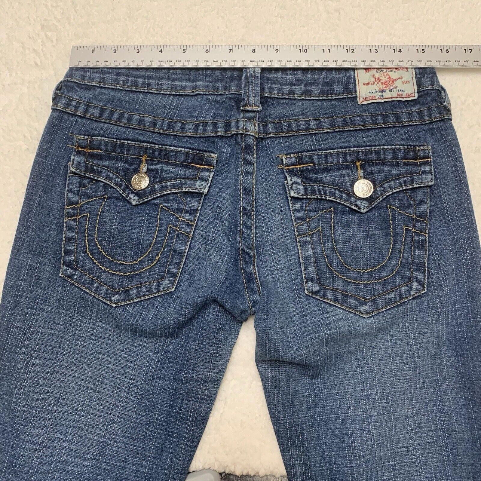 True Religion True Religion Skinny Jeans Women's Sz 29 Blue Back Flap Size 29" - 9 Thumbnail