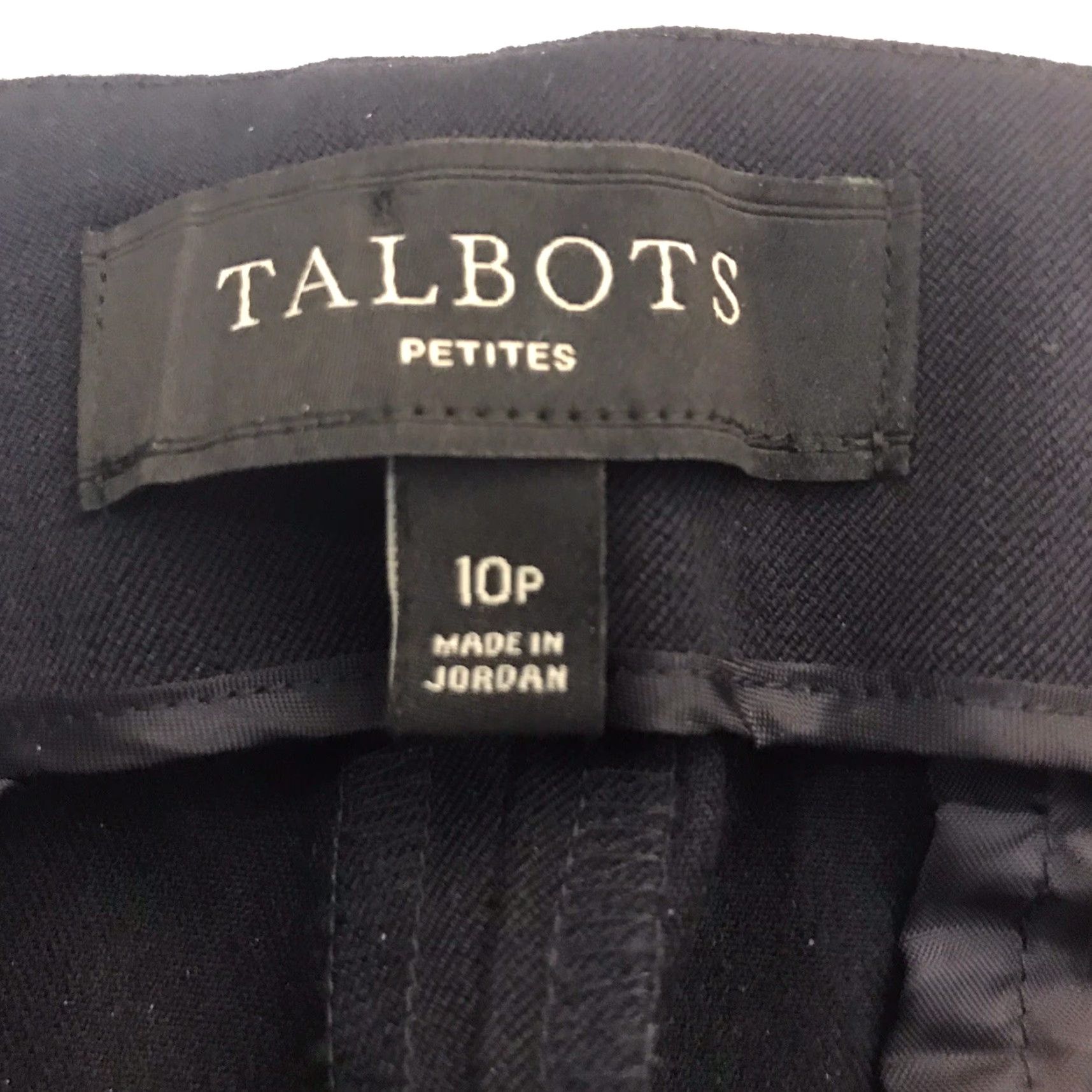 Talbots Talbots Petites Navy Side Zip/Button Dress Pants Womens Size 10P Size 32" / US 10 / IT 46 - 7 Thumbnail