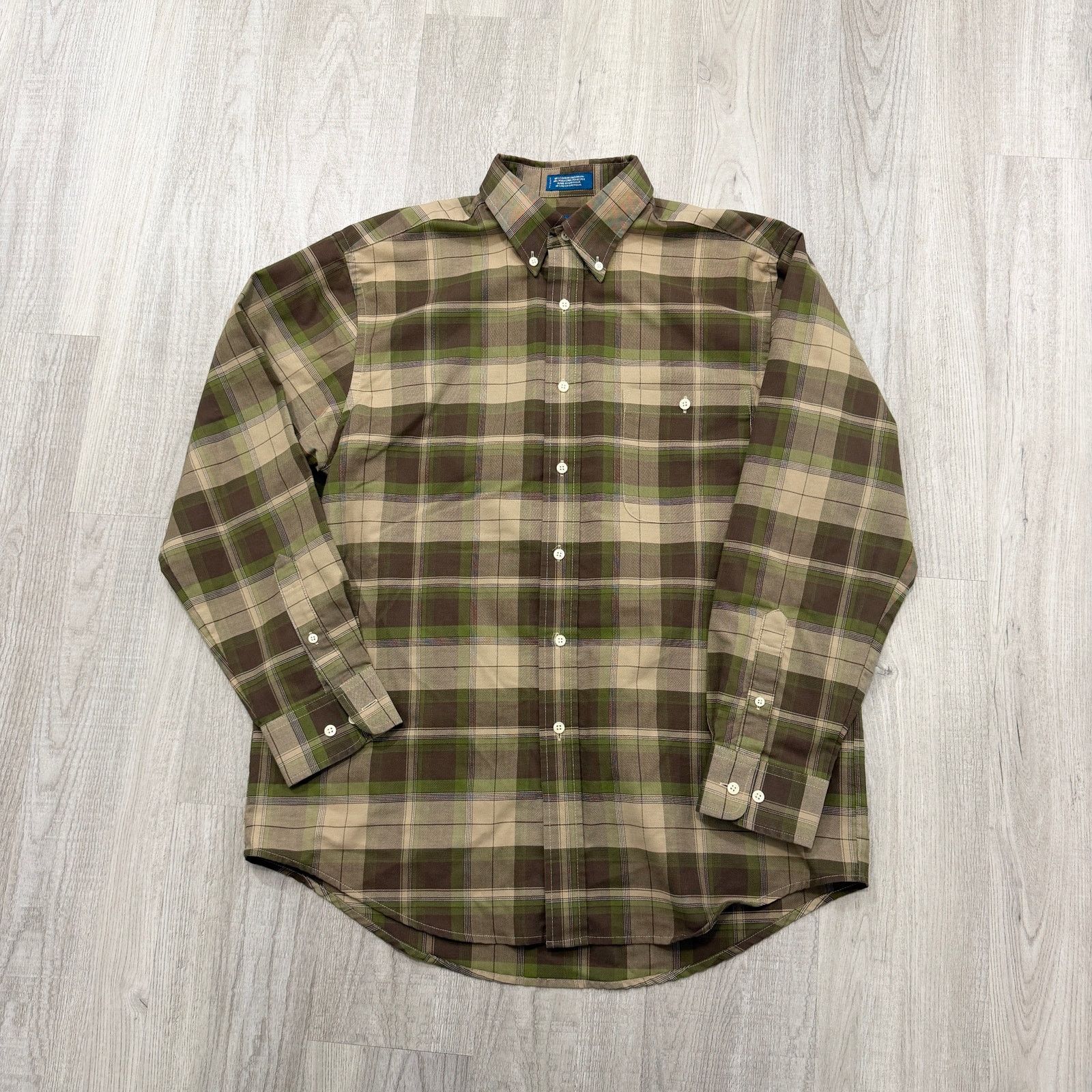 Vintage Vintage Towncraft Button Shirt Men's Medium Brown Plaid Size US M / EU 48-50 / 2 - 1 Thumbnail