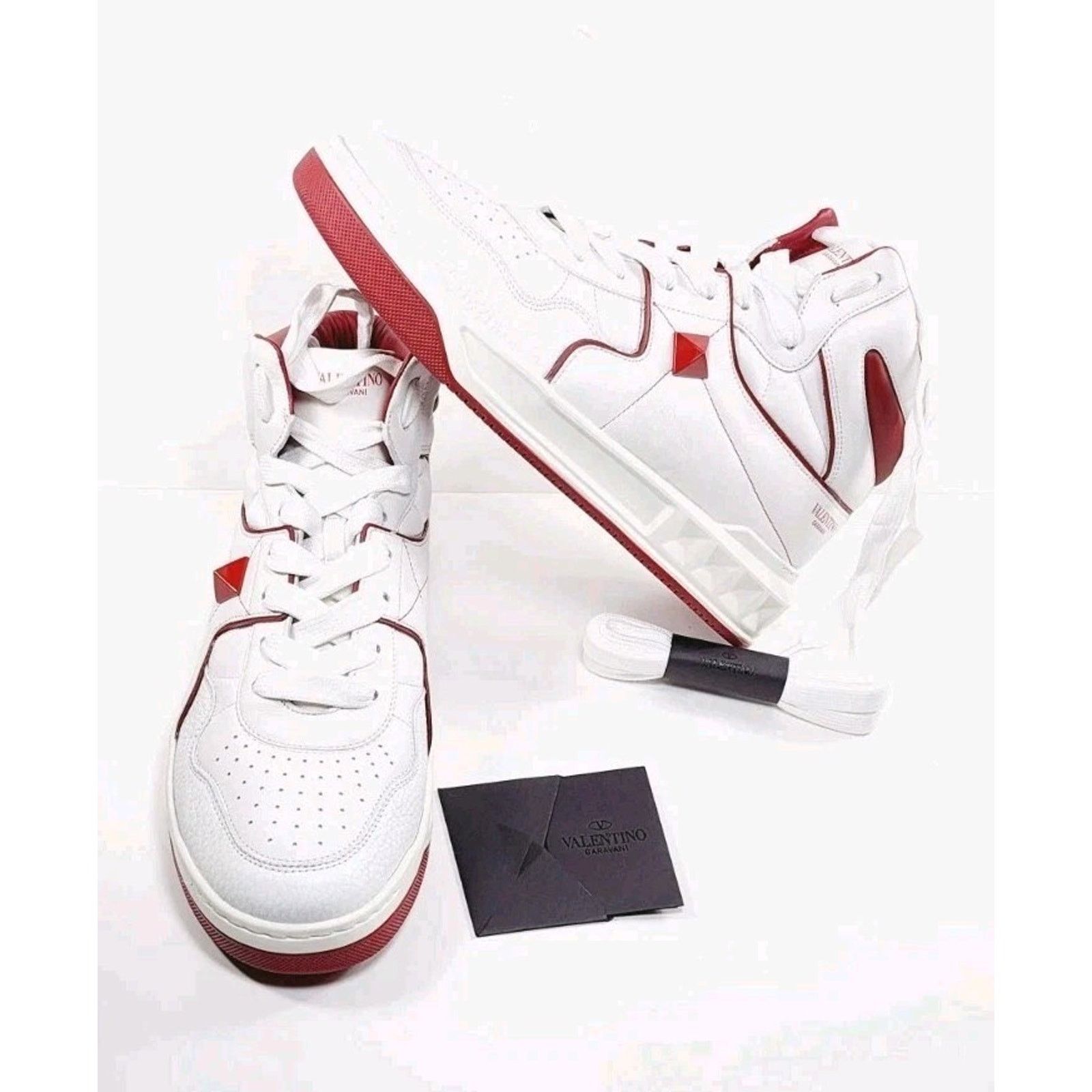 Valentino Valentino Garavani Sneakers Men Leather White/Red US 10. Size US 10 / EU 43 - 2 Thumbnail